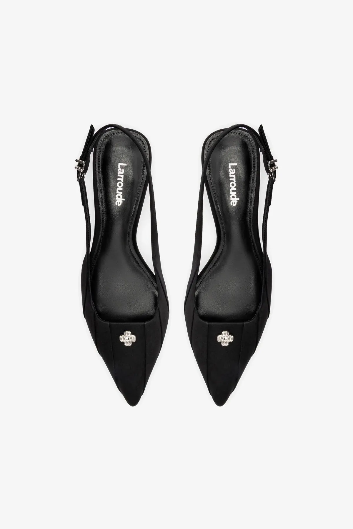Maxine Pump In Black Fabric,Women Heel