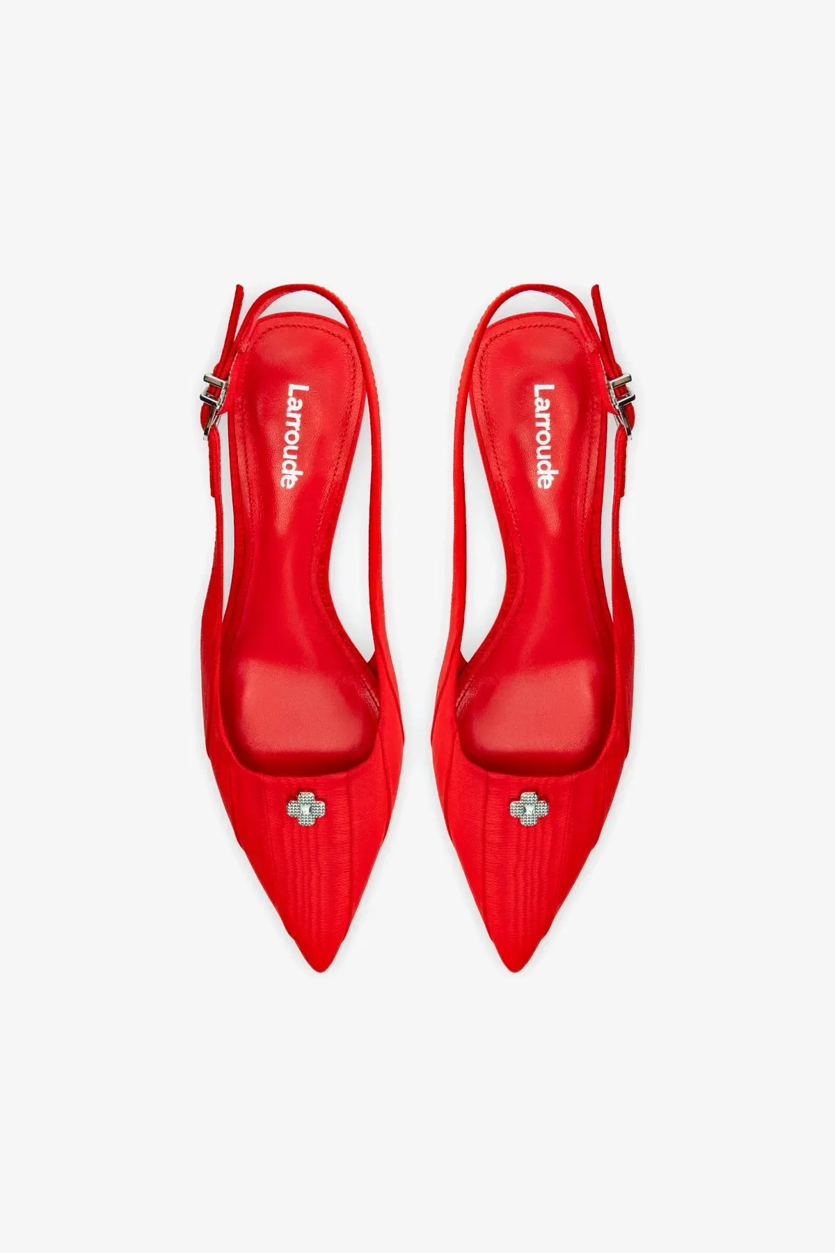 Maxine Pump In Red Fabric,Women Heel