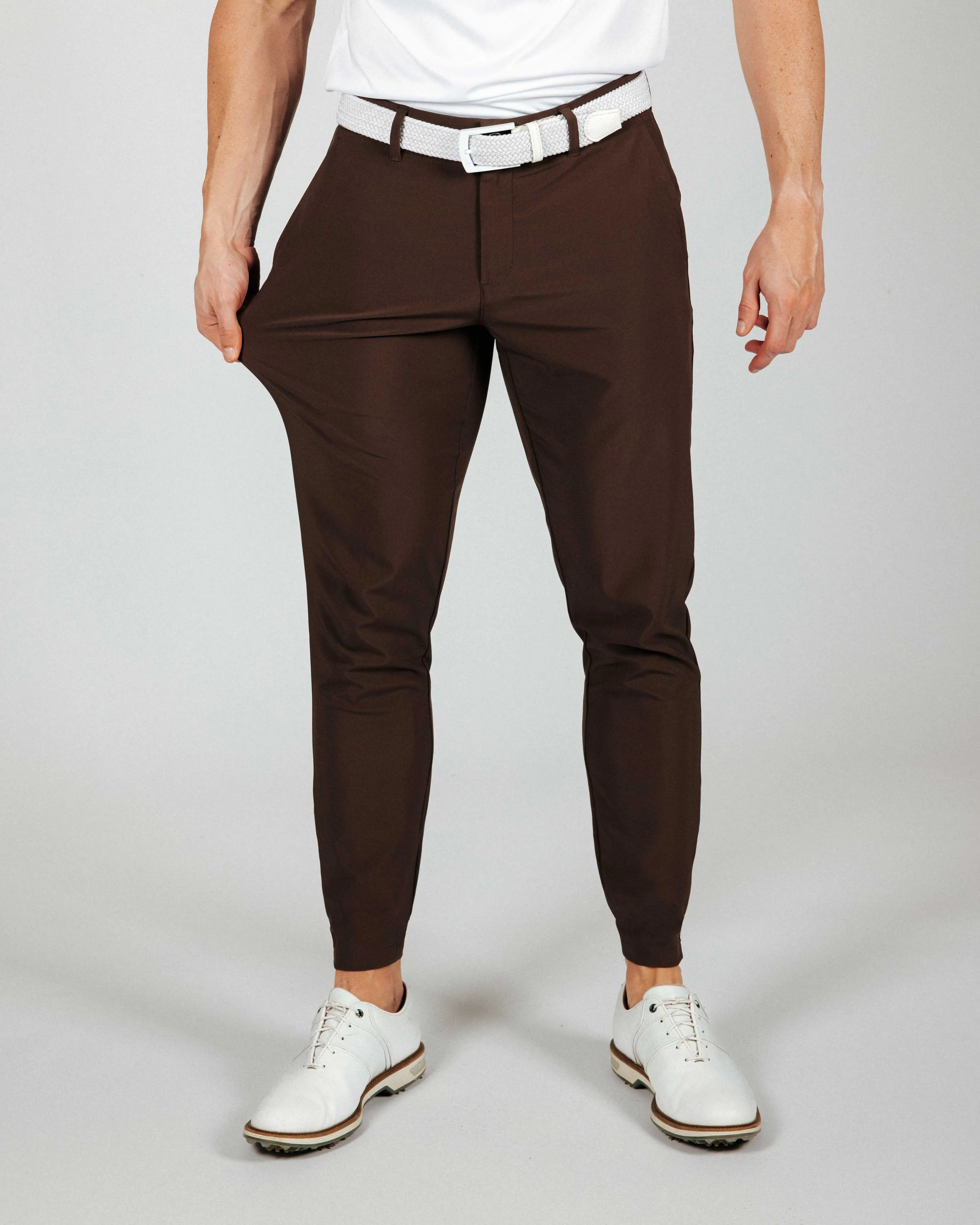 Men's Brown Golf Jogger,Pants