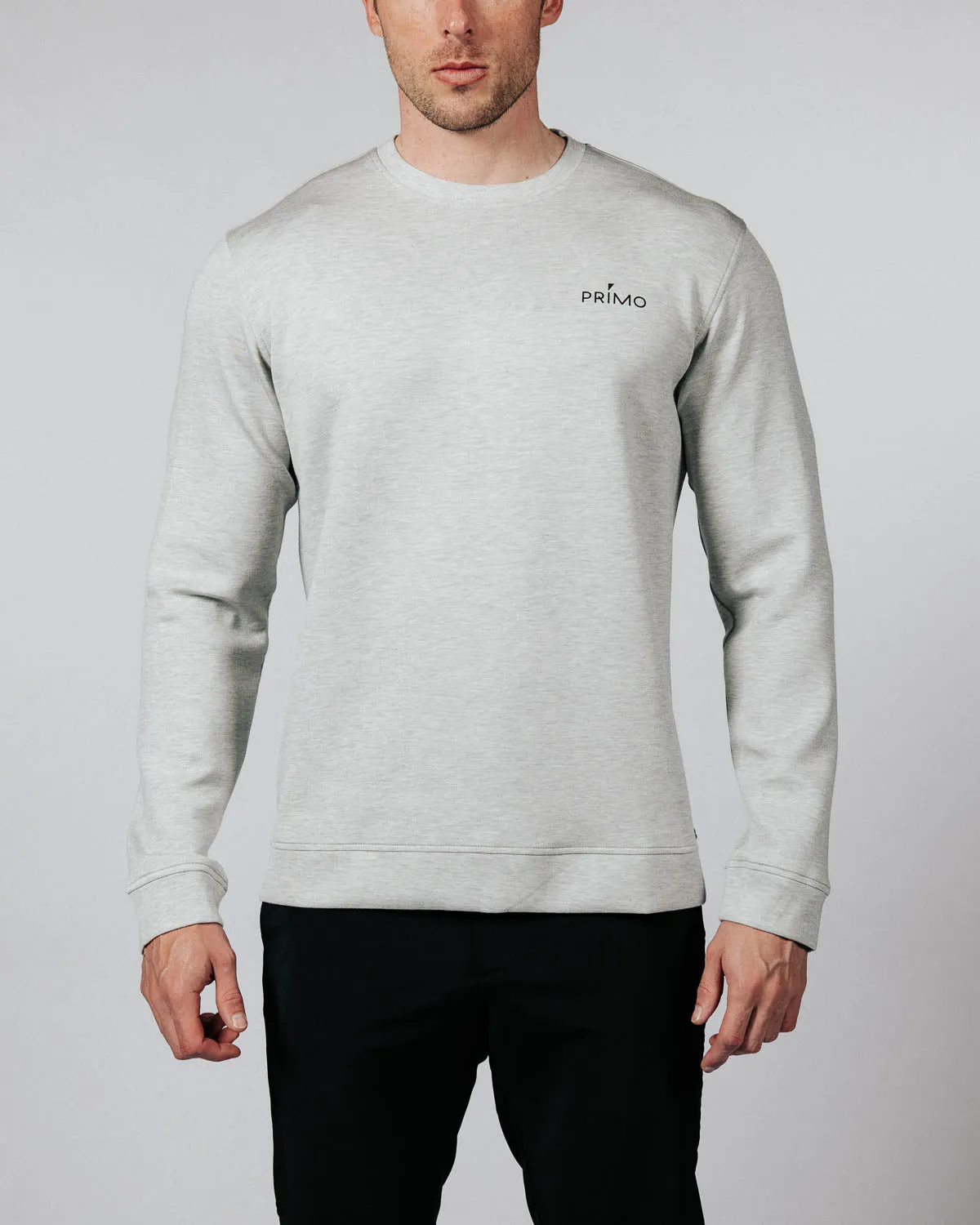 Men's Heather Gray Golf Crew Neck,Men