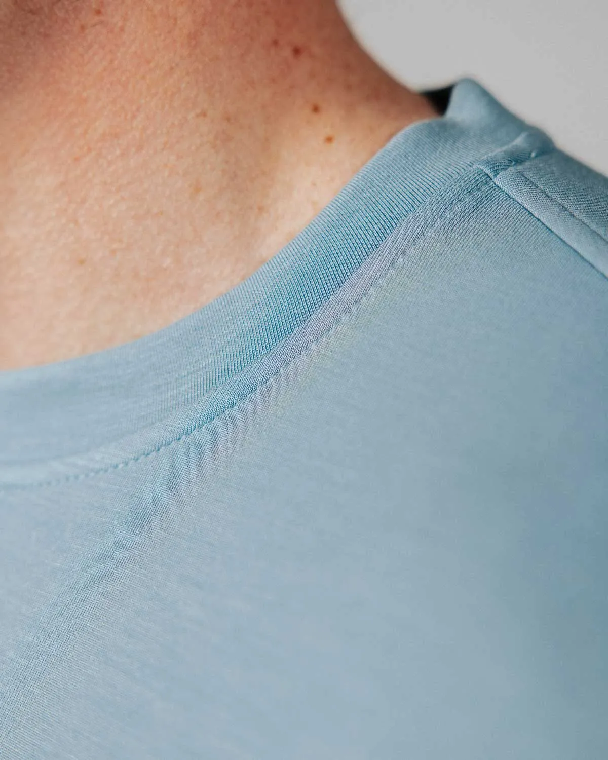 Men's Stone Blue Golf Crew Neck,Men