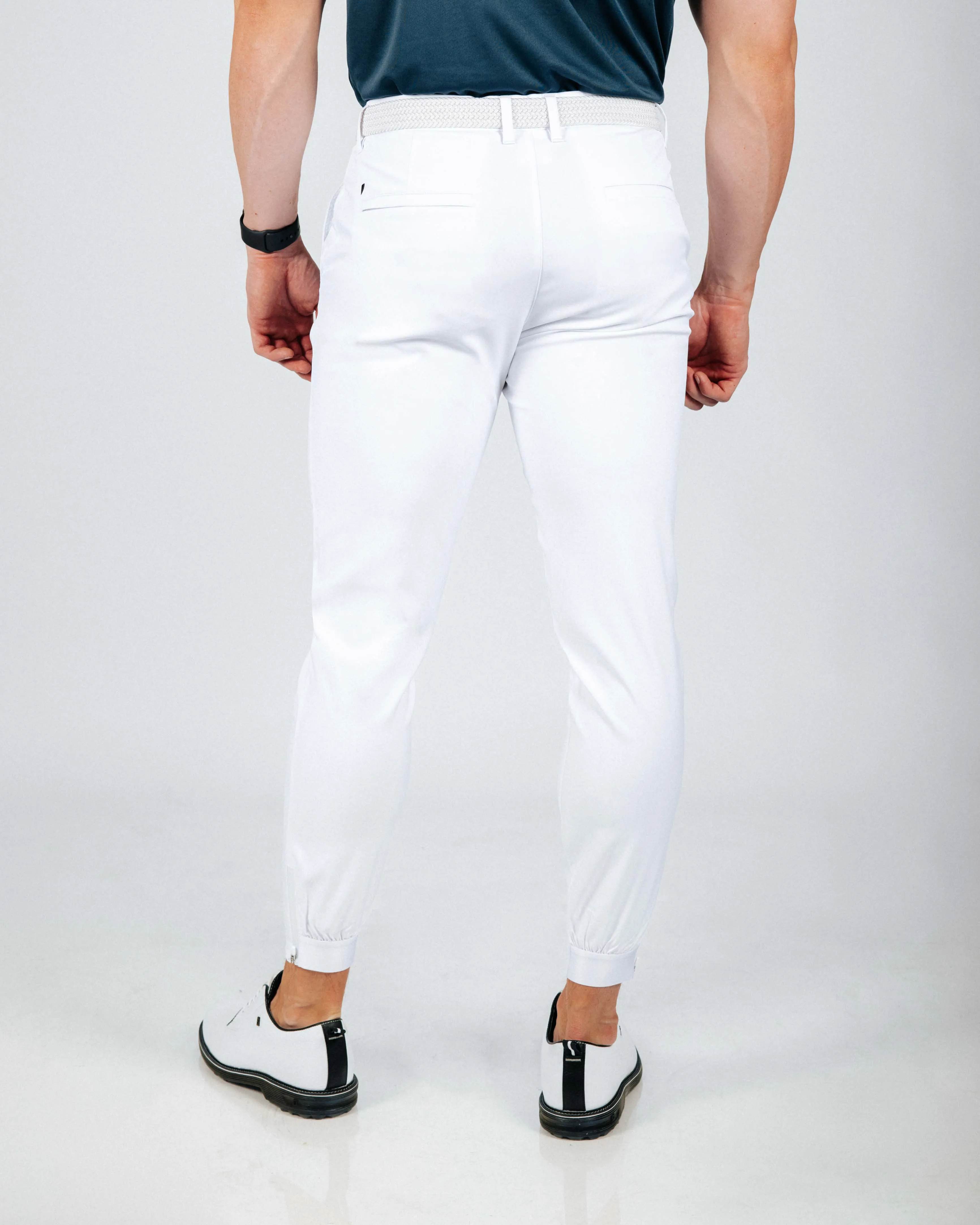 Men's White Golf Jogger,Pants