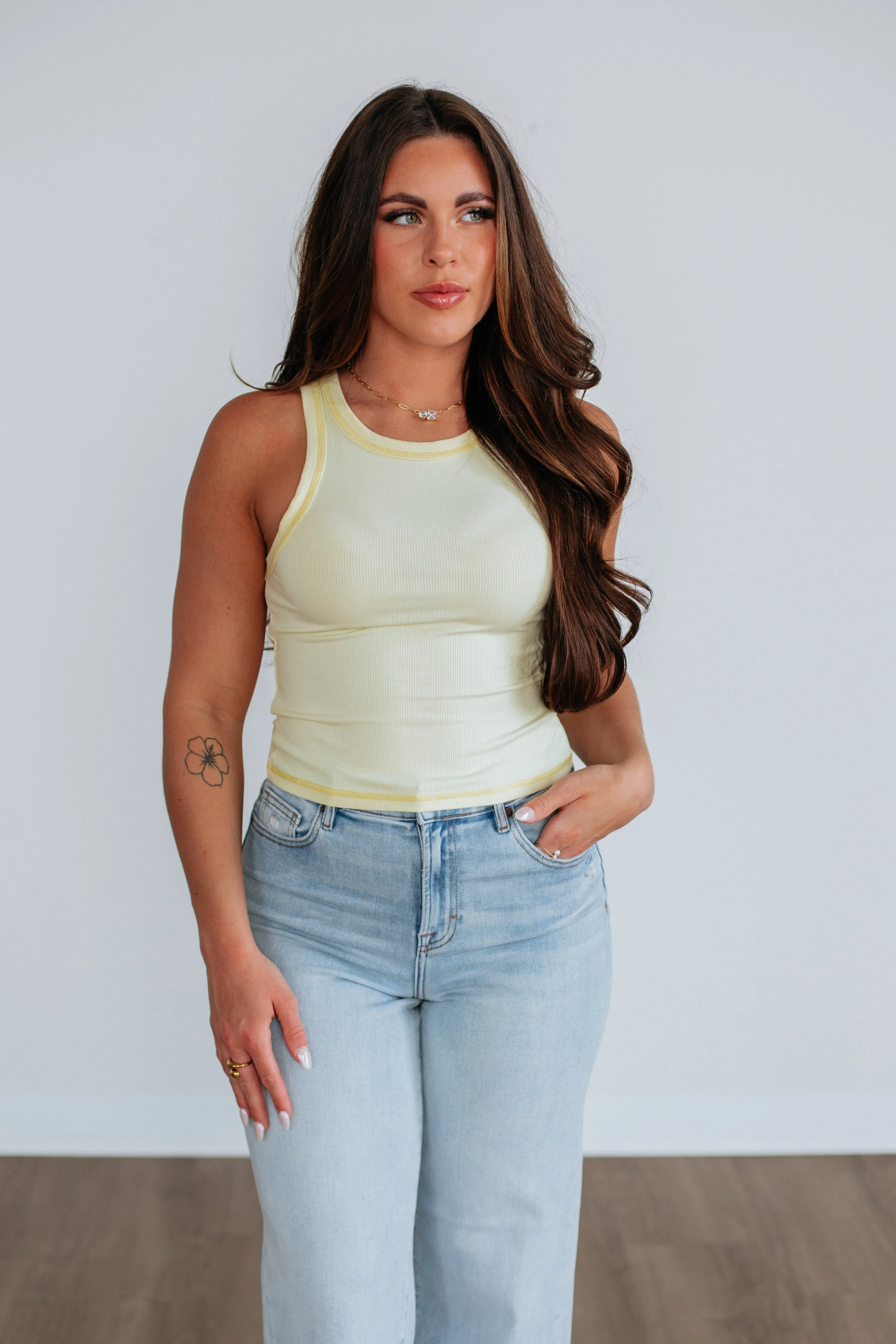 Messa Ribbed Tank,Women Tank