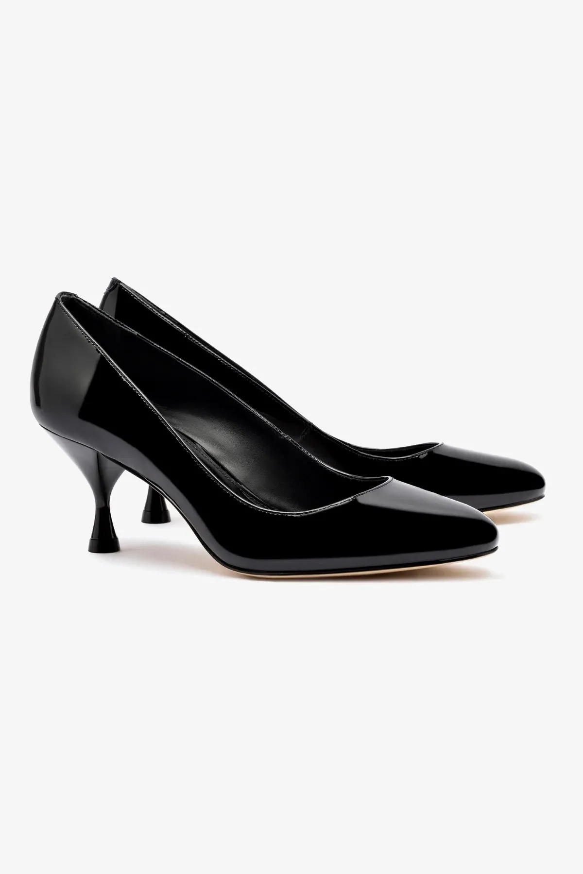 Michelle Lo Pump In Black Patent Leather,Women Heel