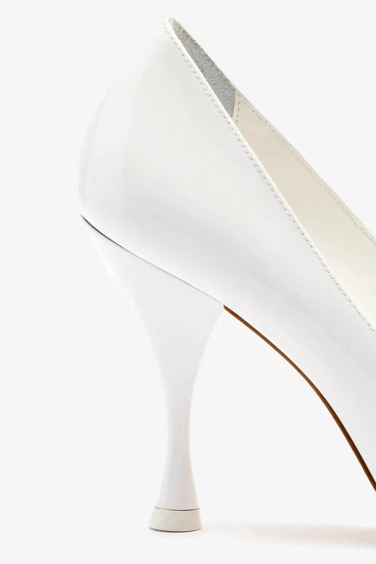 Michelle Pump In White Patent Leather,Women Heel