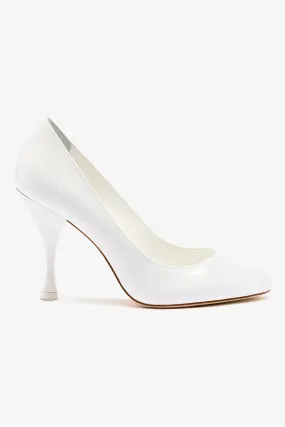 Michelle Pump In White Patent Leather,Women Heel
