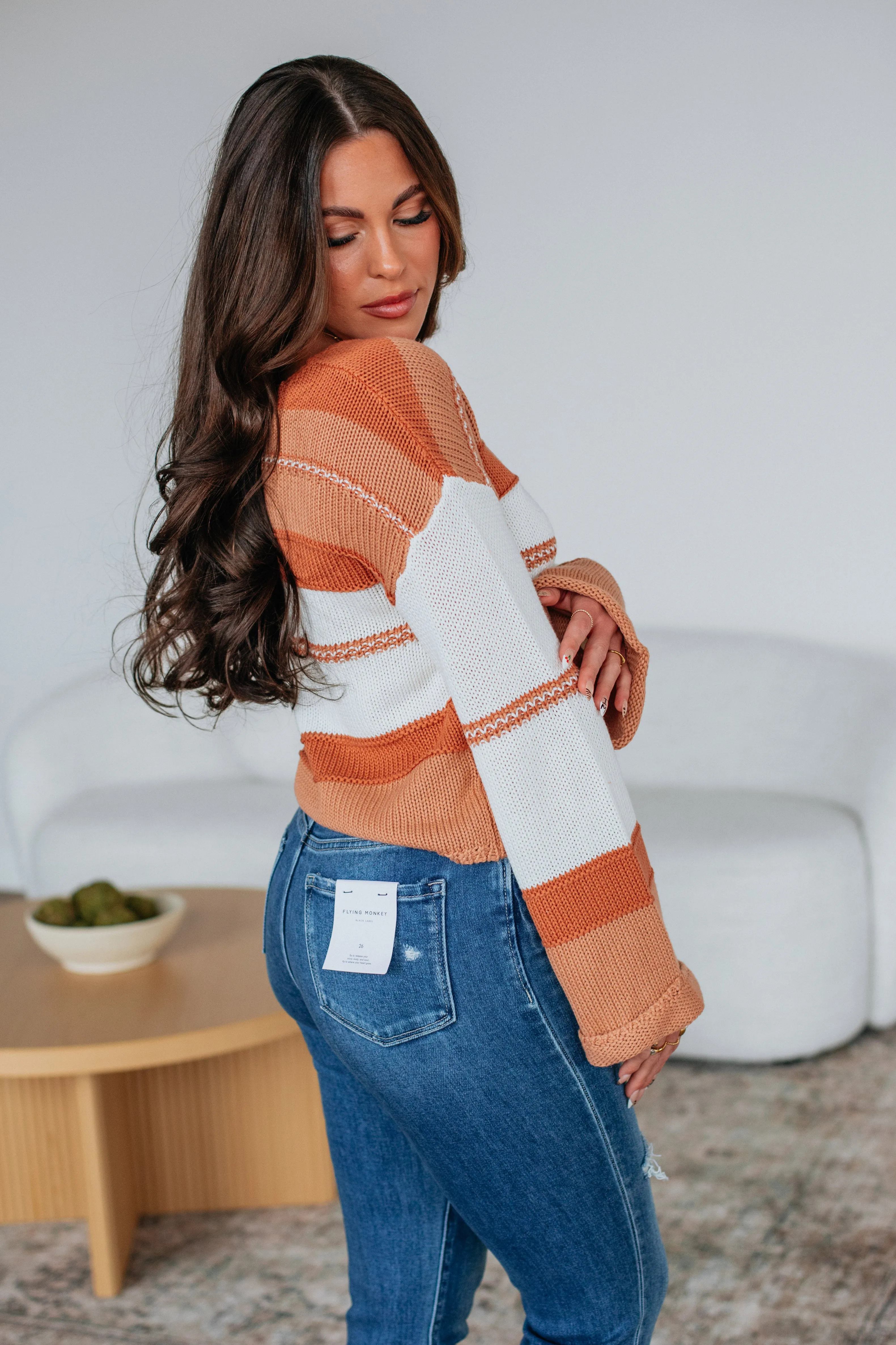 Mikella Colorblock Sweater - Clay Mix,Women Sweater