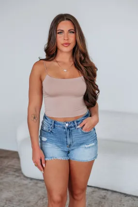 Mila Basic Tank - Taupe,Women Tank