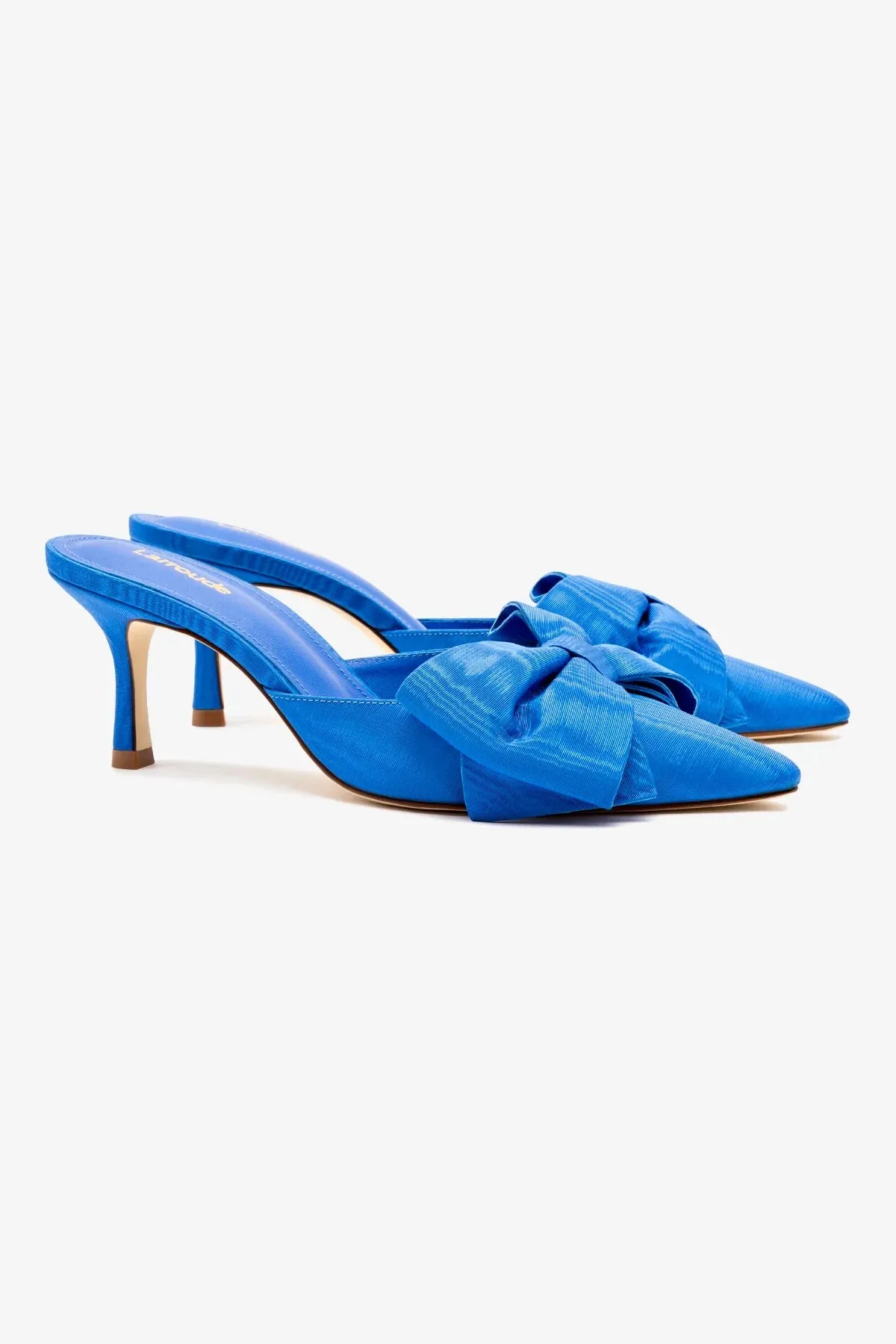 Mini Elle Pump In Azure Fabric,Women Heel