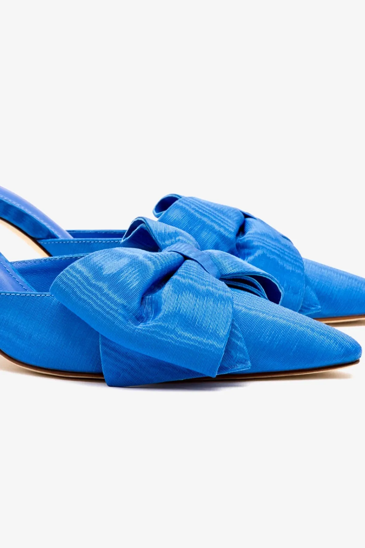 Mini Elle Pump In Azure Fabric,Women Heel