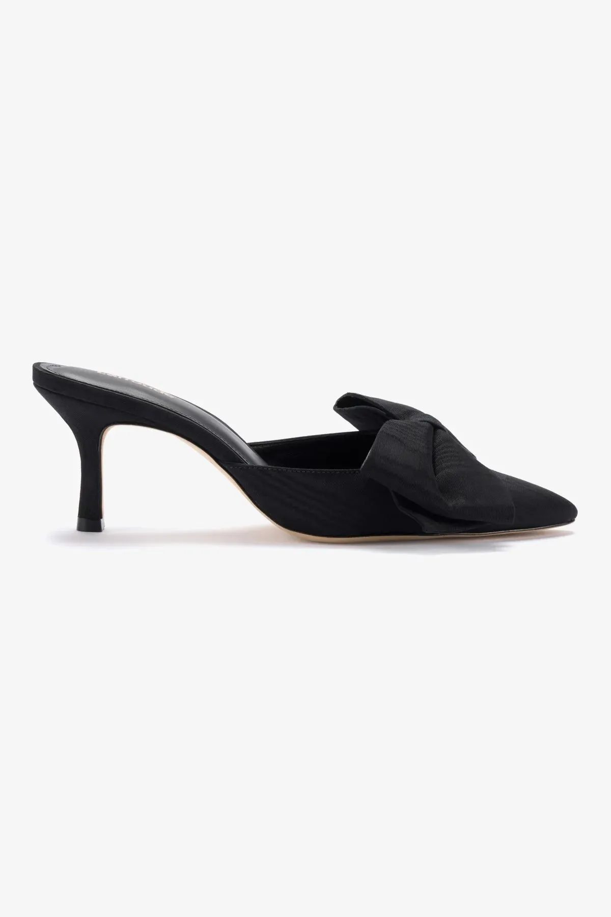 Mini Elle Pump In Black Fabric,Women Heel