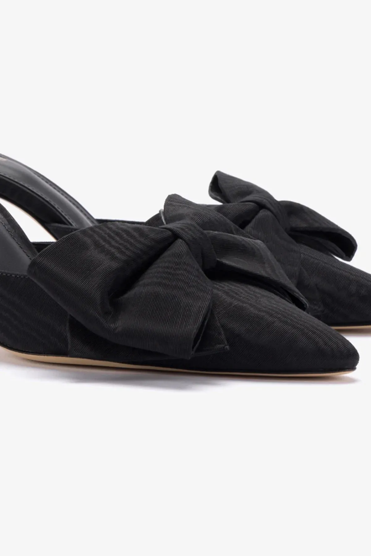 Mini Elle Pump In Black Fabric,Women Heel