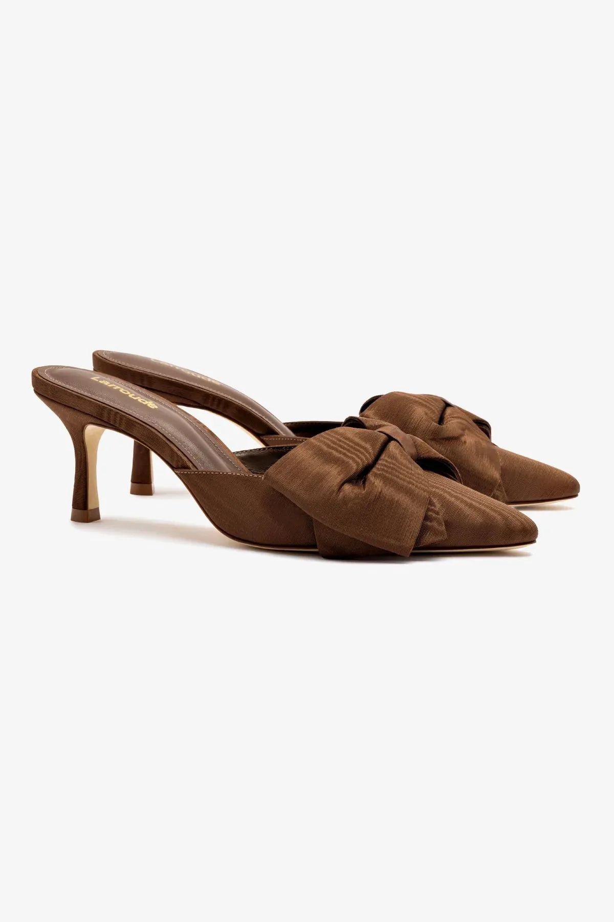 Mini Elle Pump In Cinnamon Fabric,Women Heel