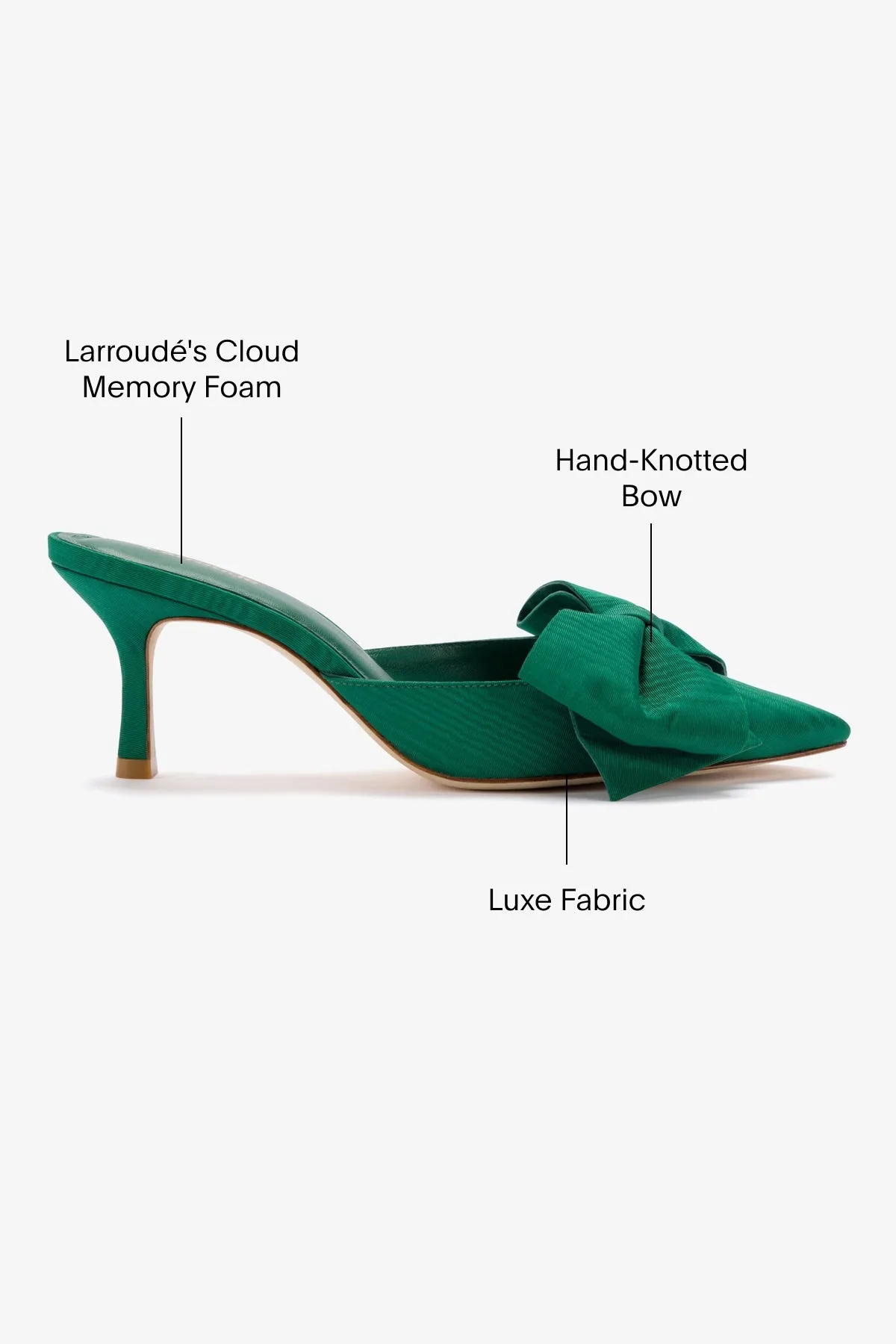 Mini Elle Pump In Emerald Fabric,Women Heel