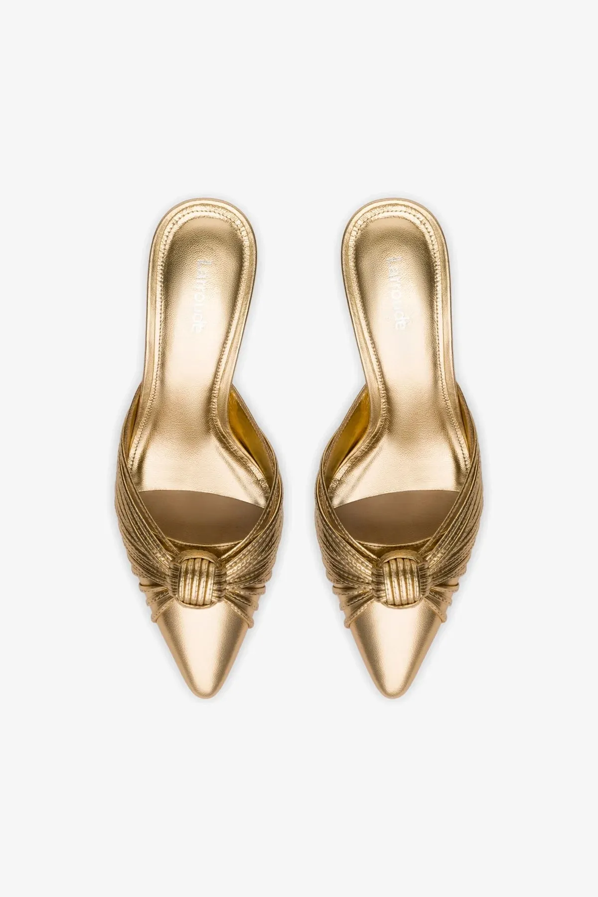 Mini Valerie Pump In Gold Metallic Leather,Women Heel