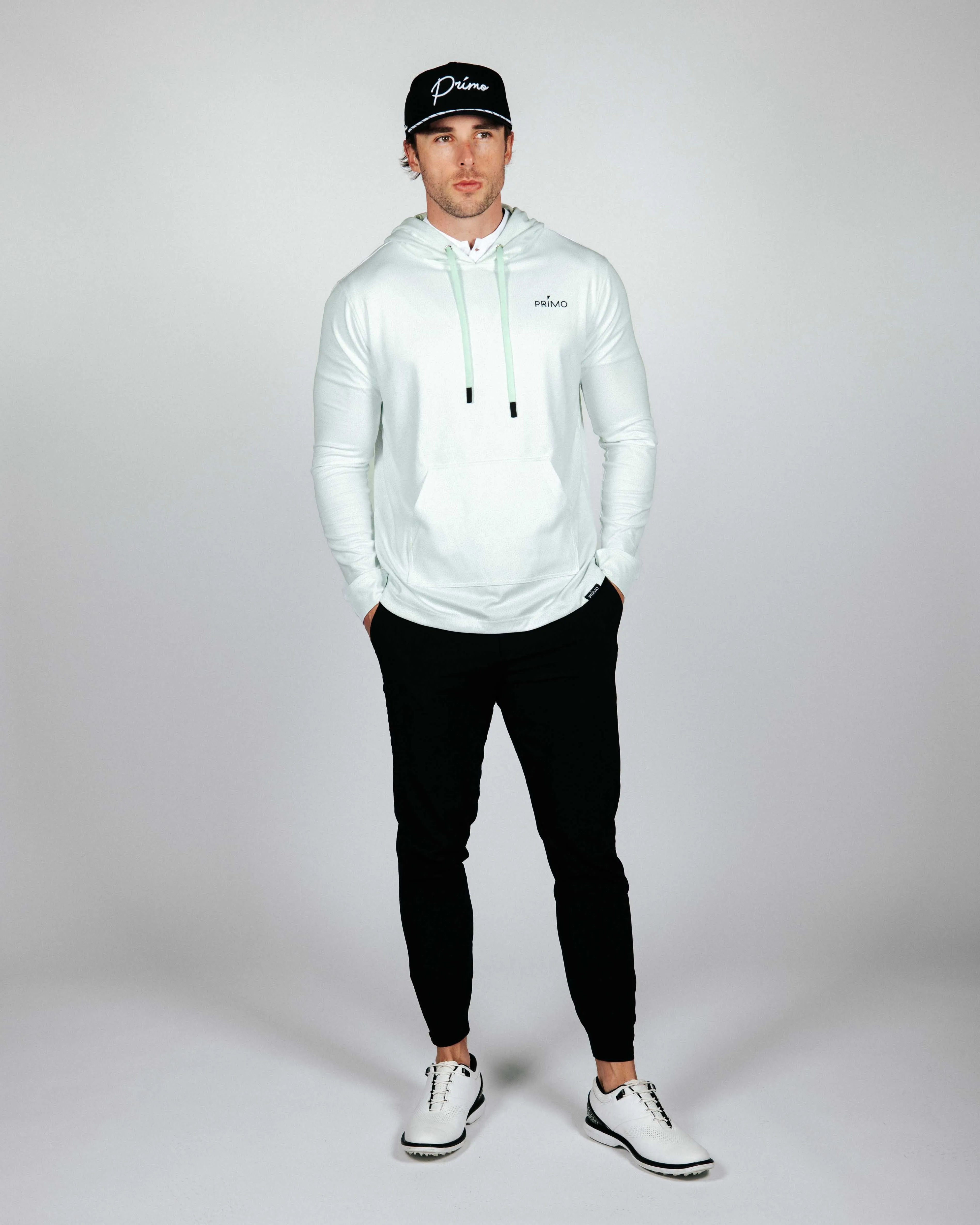 Mint Pebble Golf Hoodie,Men