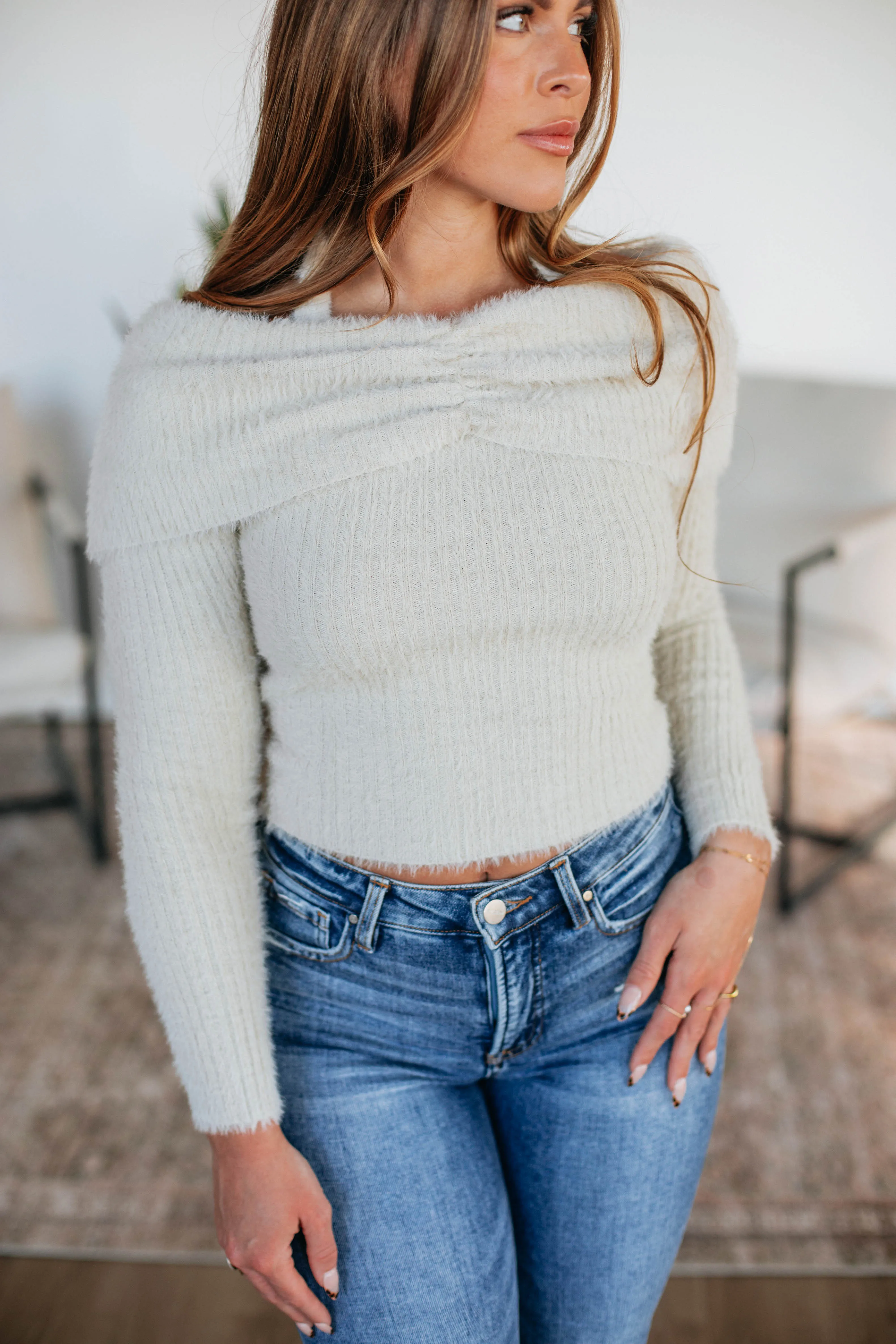 Mirabella Sweater - Ecru,Women Sweater