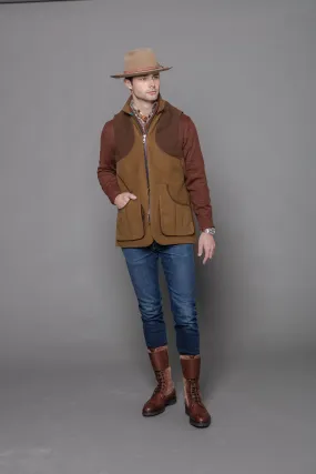 Moleskin Banks Field Vest in Rust,Men