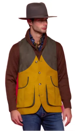 Moleskin Harkey Field Vest in Bahama Gold,Men