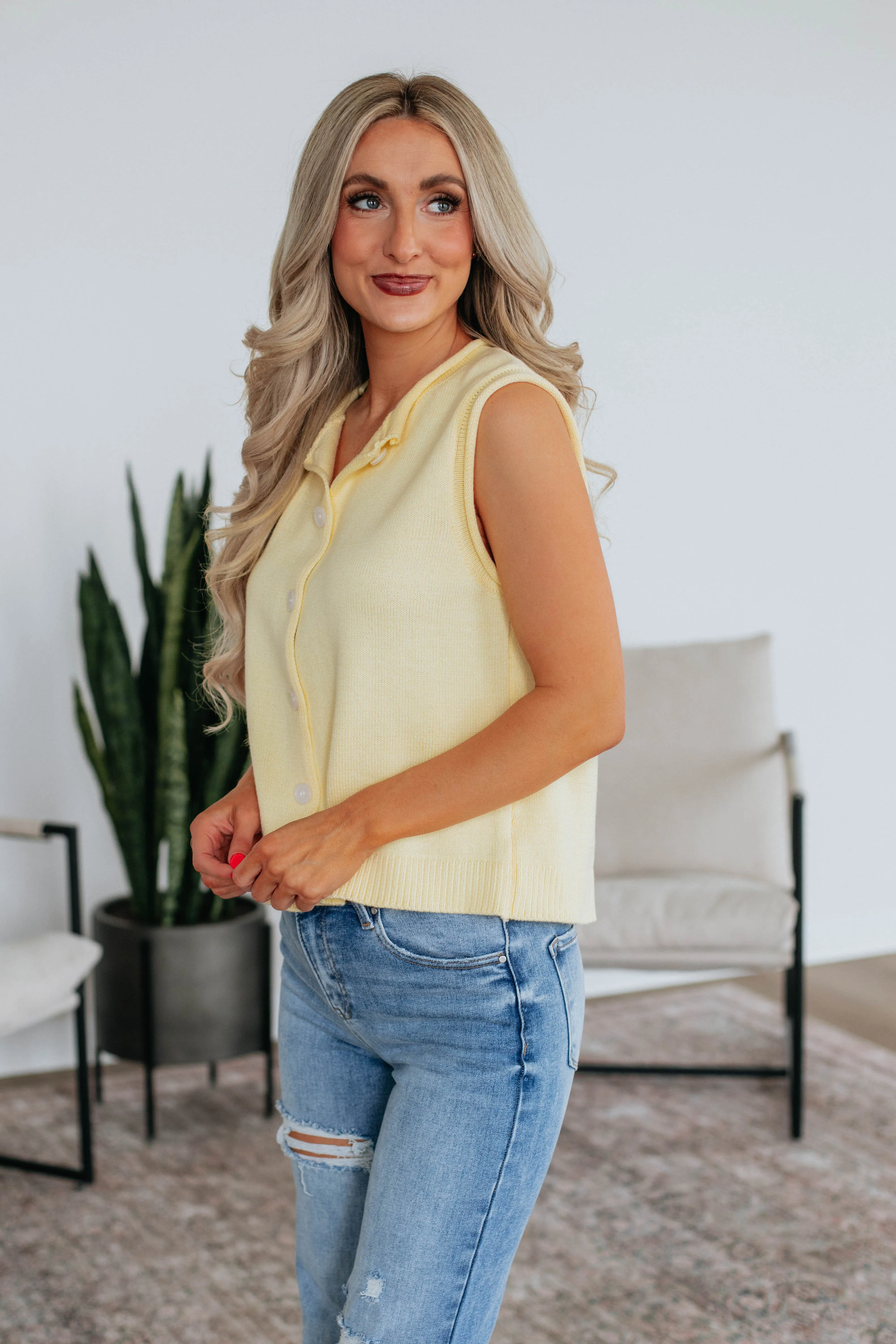 Neena Sweater Vest - Daisy,Women Sweater