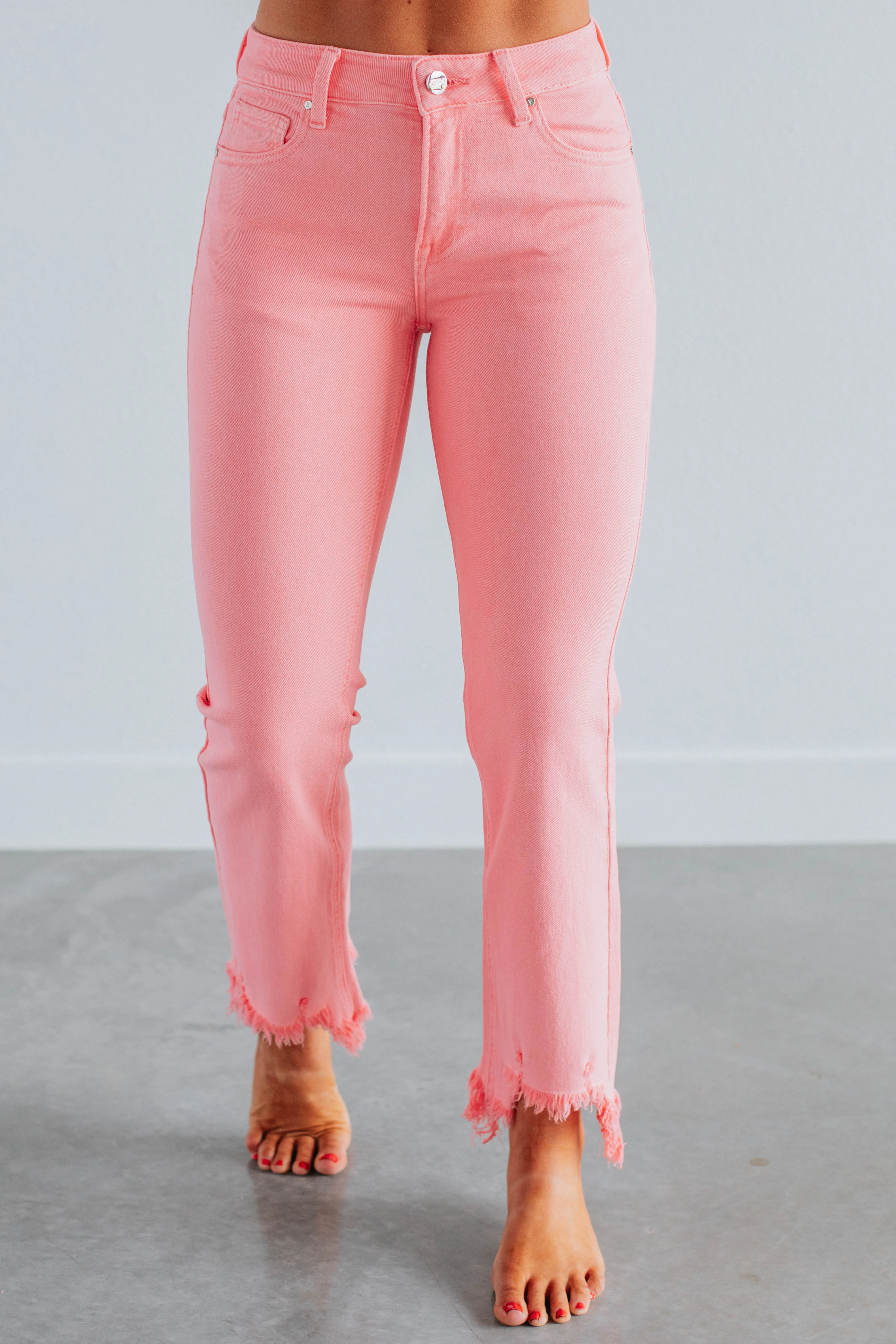Neona Risen Jeans - Flamingo,Jeans Women