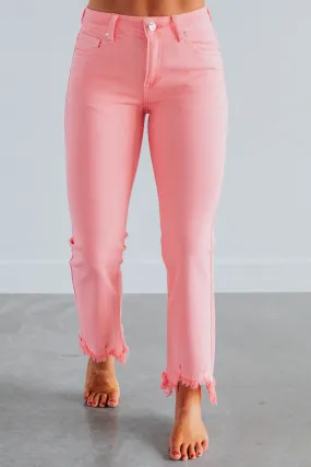 Neona Risen Jeans - Flamingo,Jeans Women