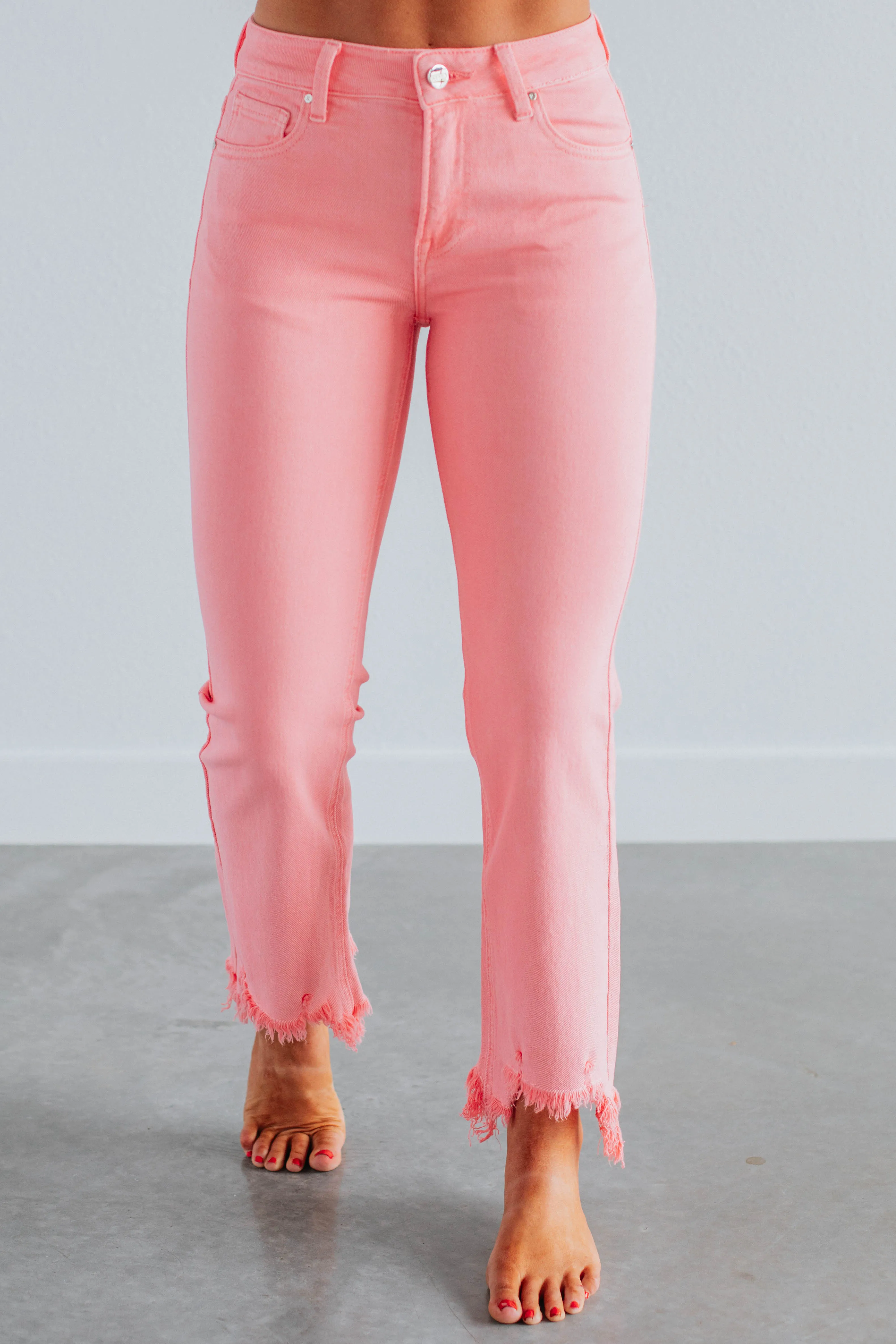 Neona Risen Jeans - Flamingo,Jeans Women