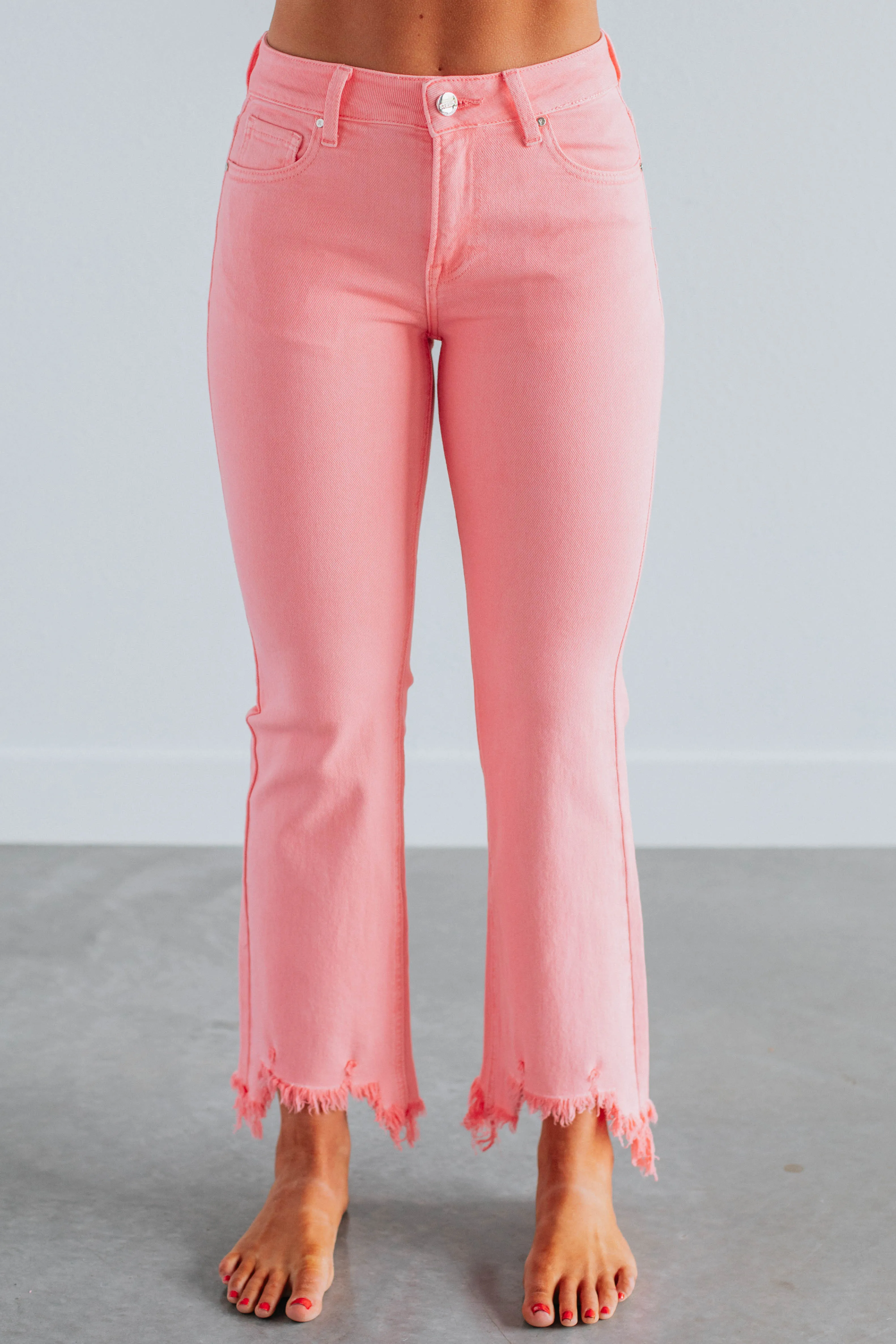Neona Risen Jeans - Flamingo,Jeans Women
