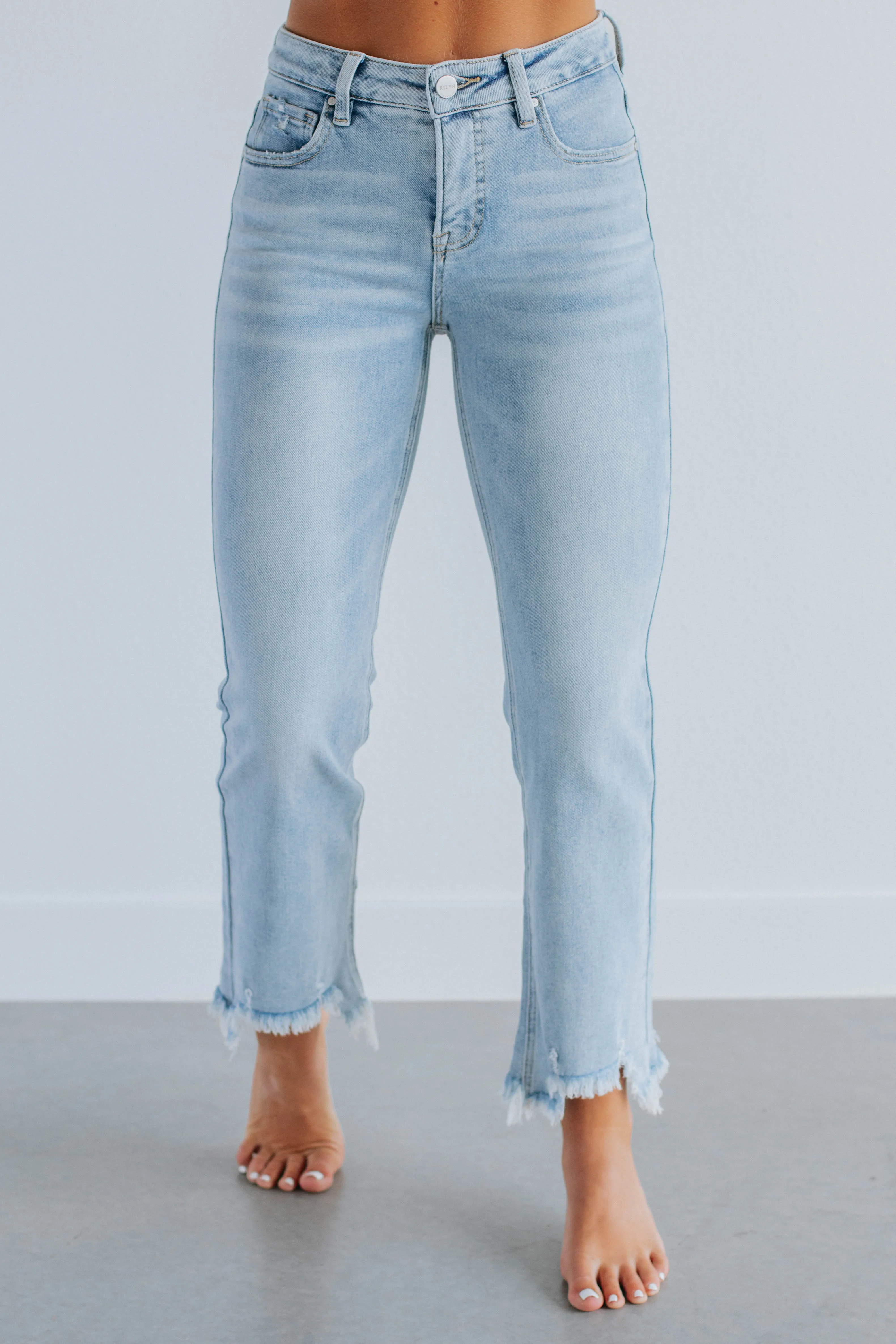 Neona Risen Jeans - Light Wash,Jeans Women