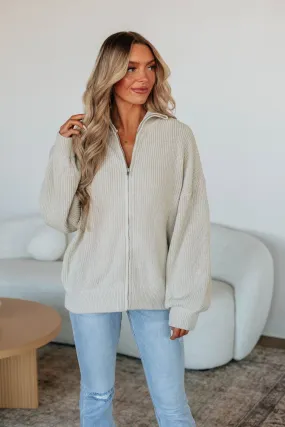 Nolyn Sweater Jacket - Natural,Women Sweater