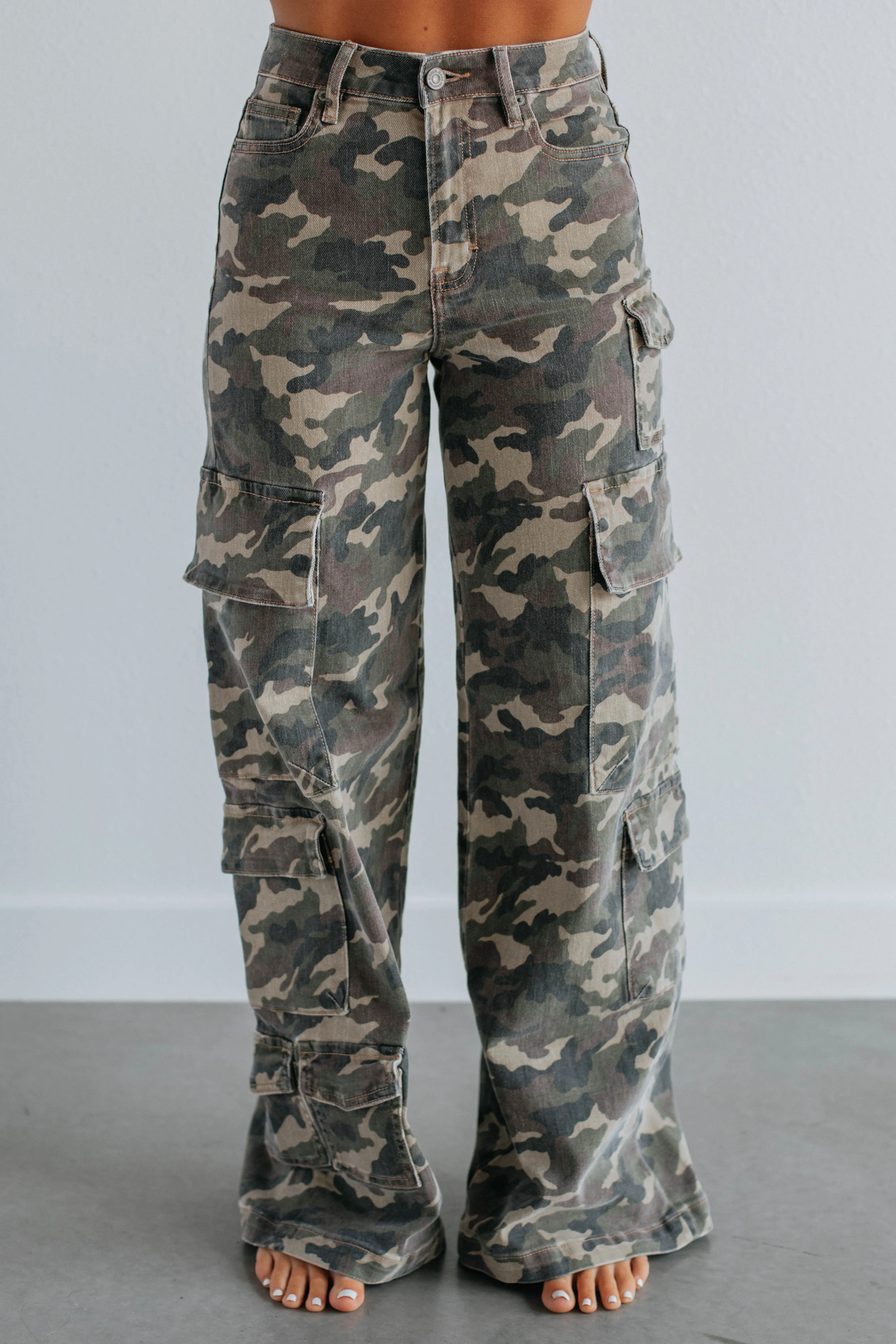 Nori Hidden Cargo Jeans - Camouflage,Jeans Women