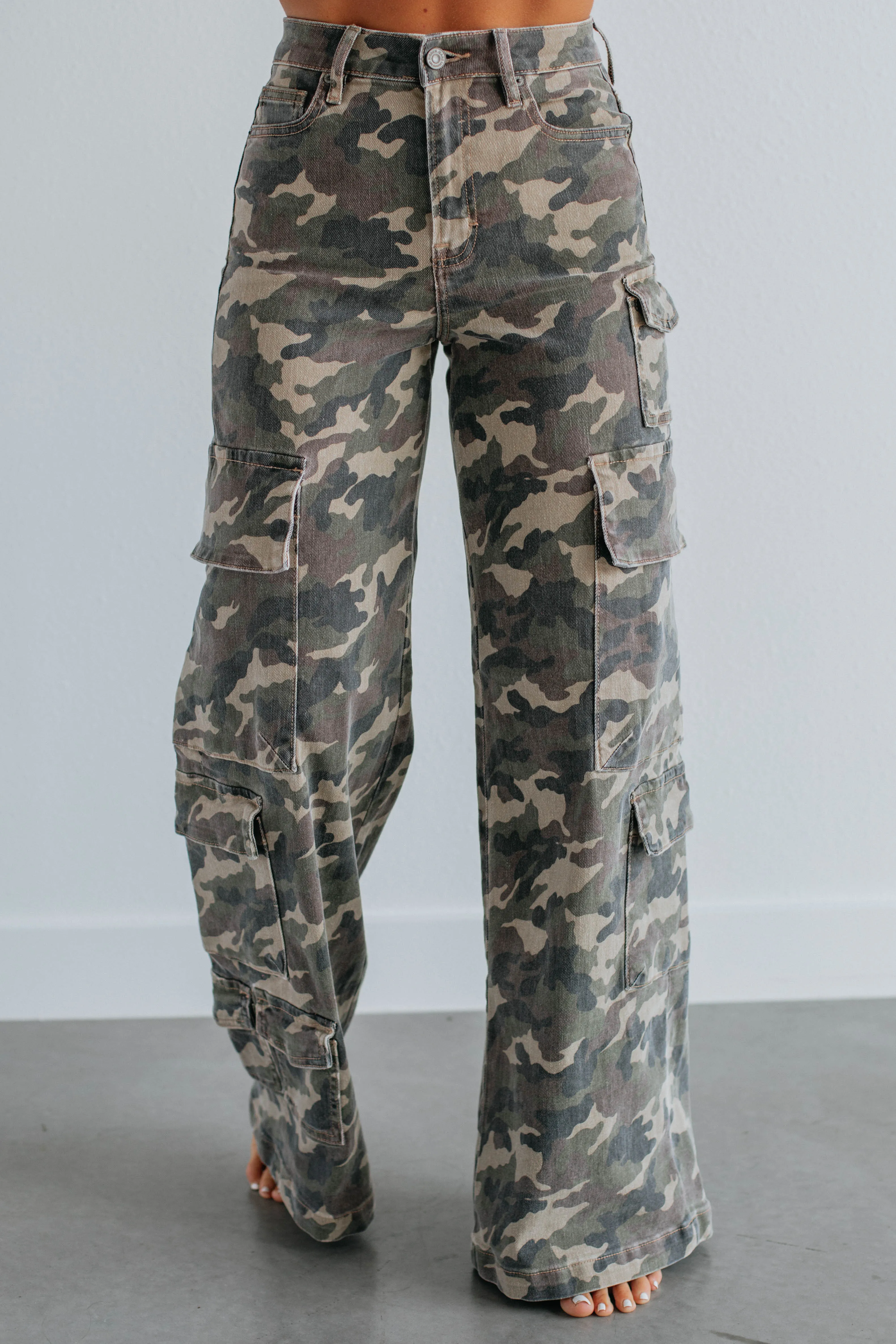 Nori Hidden Cargo Jeans - Camouflage,Jeans Women