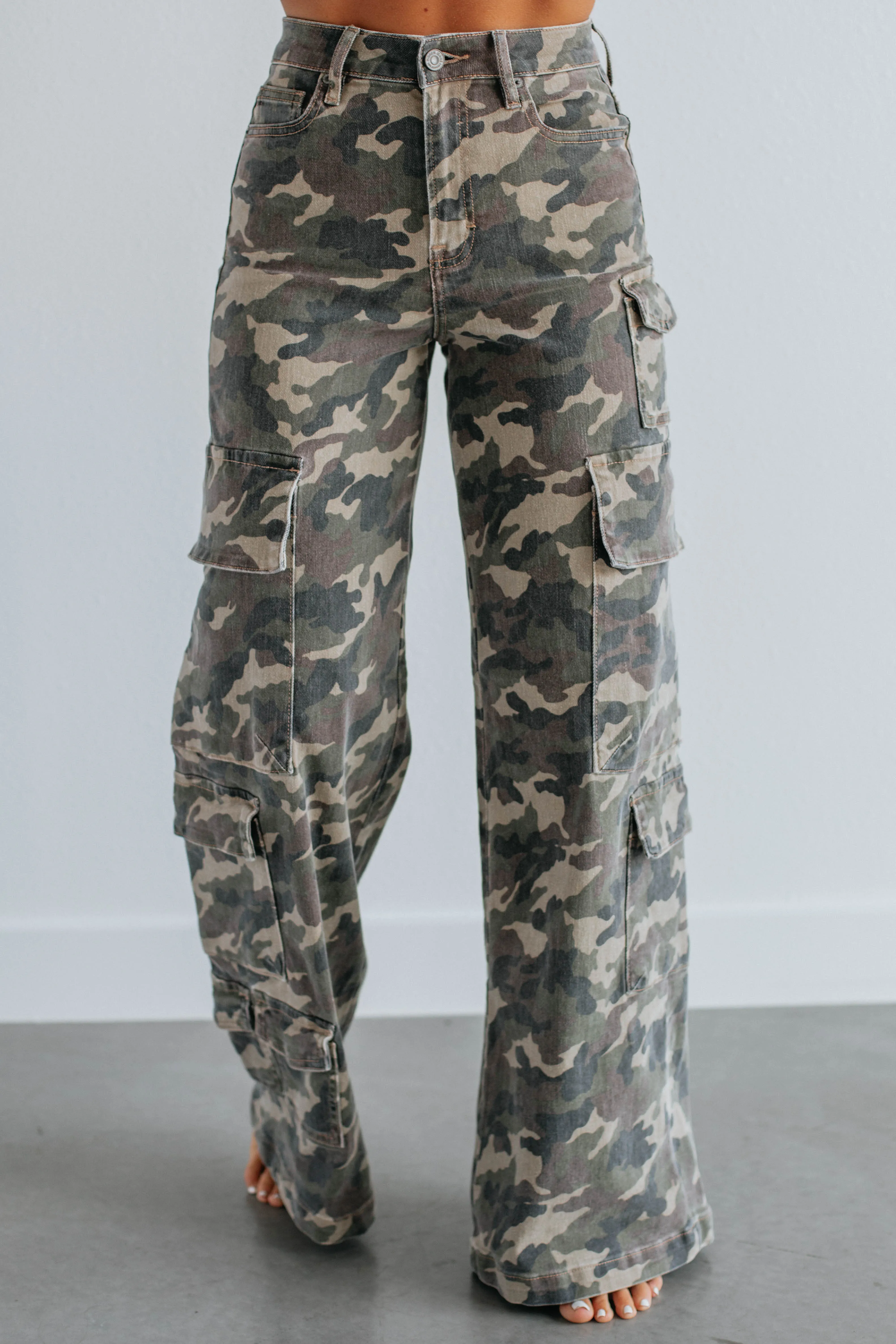 Nori Hidden Cargo Jeans - Camouflage,Jeans Women