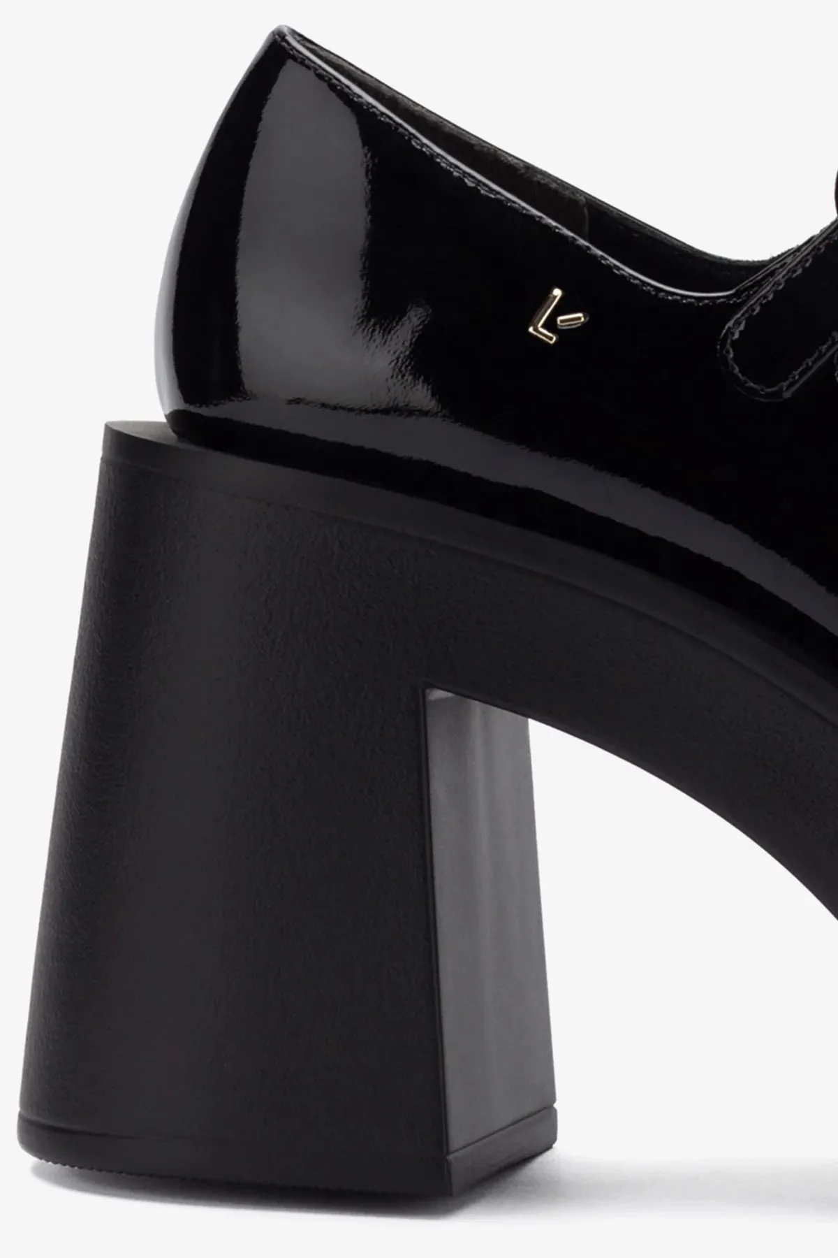 Olivia Platform Pump In Black Patent Leather,Women Heel