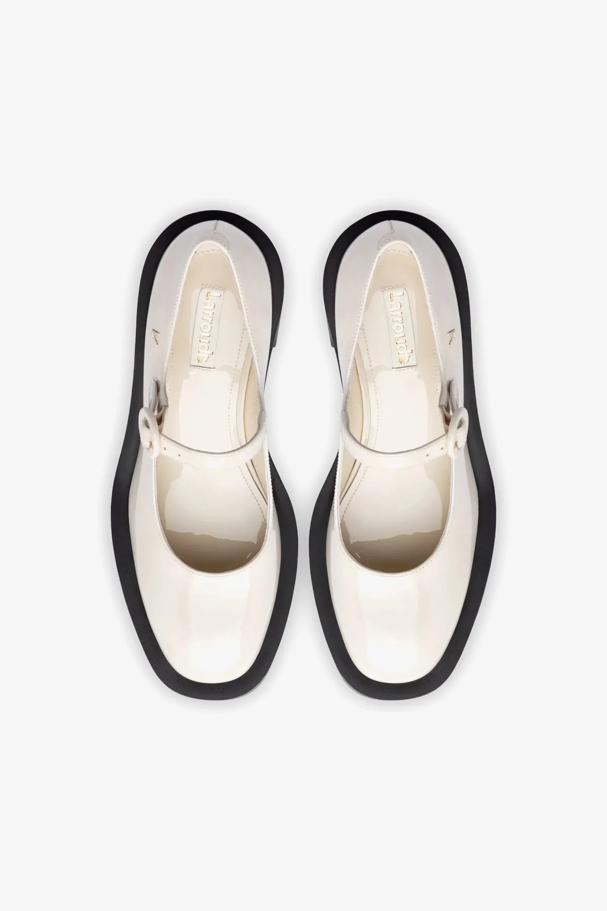 Olivia Platform Pump In Ivory Patent Leather,Women Heel