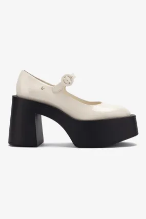 Olivia Platform Pump In Ivory Patent Leather,Women Heel