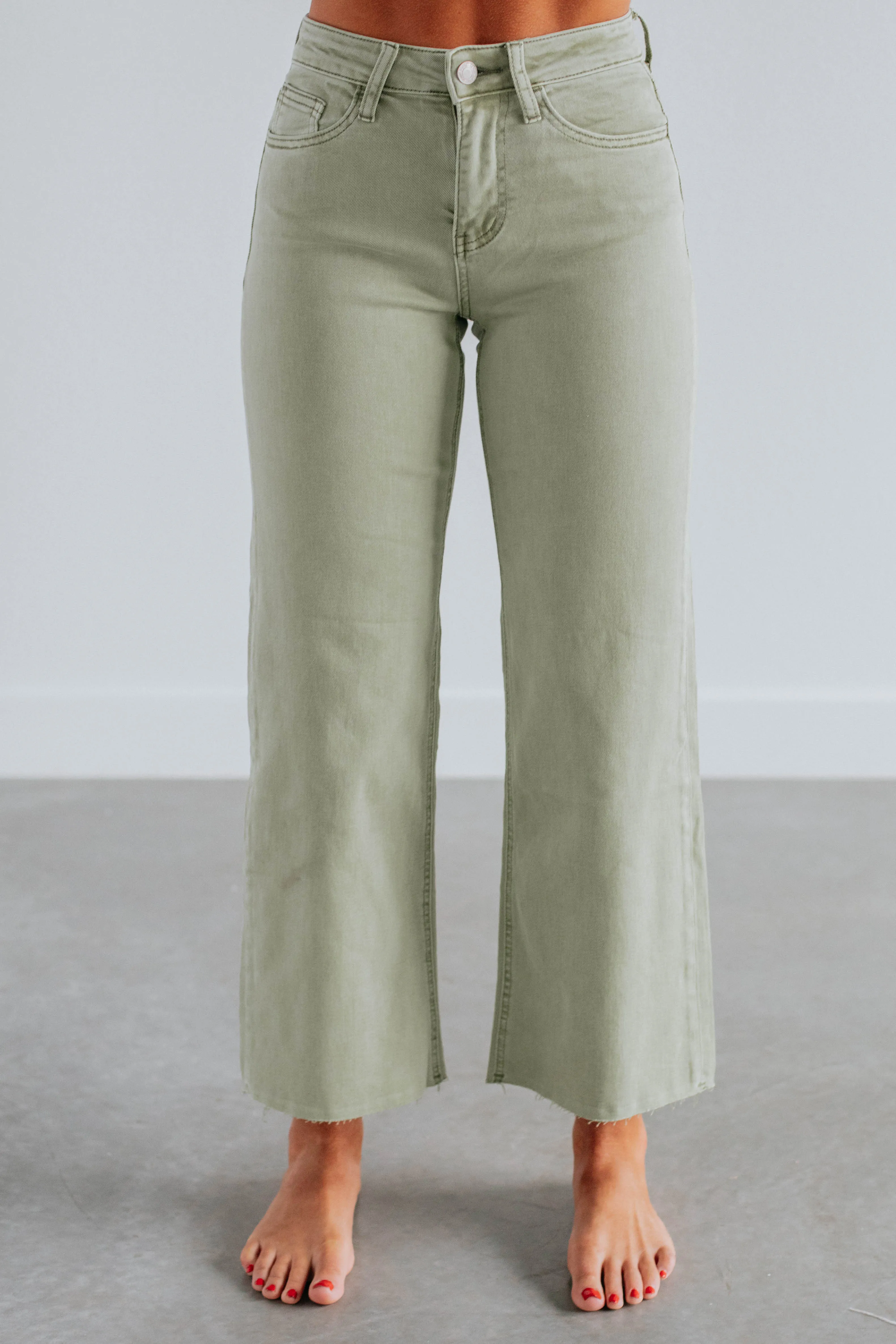 Olivia Vervet Jeans - Light Olive,Jeans Women