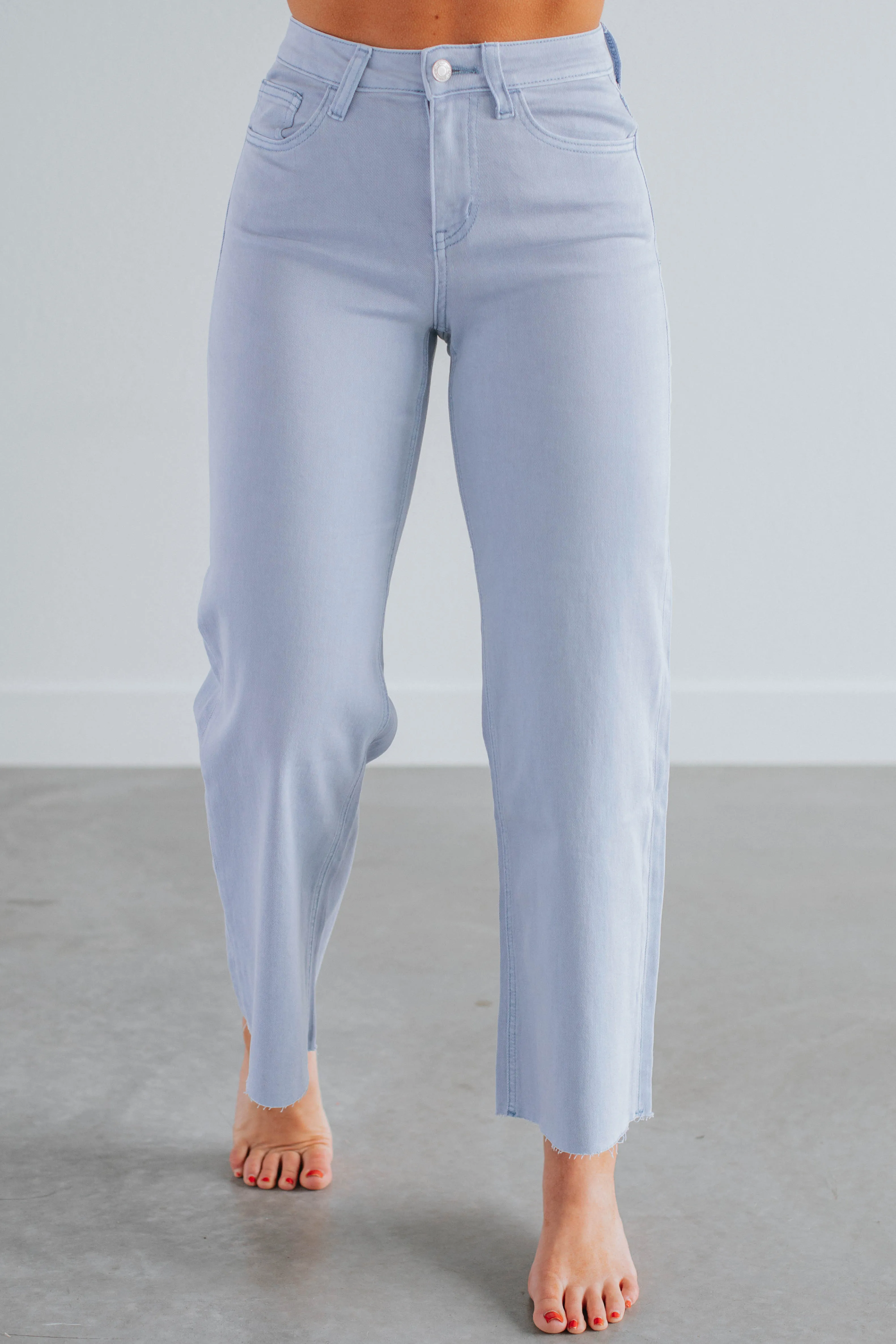 Olivia Vervet Jeans - Powder Blue,Jeans Women
