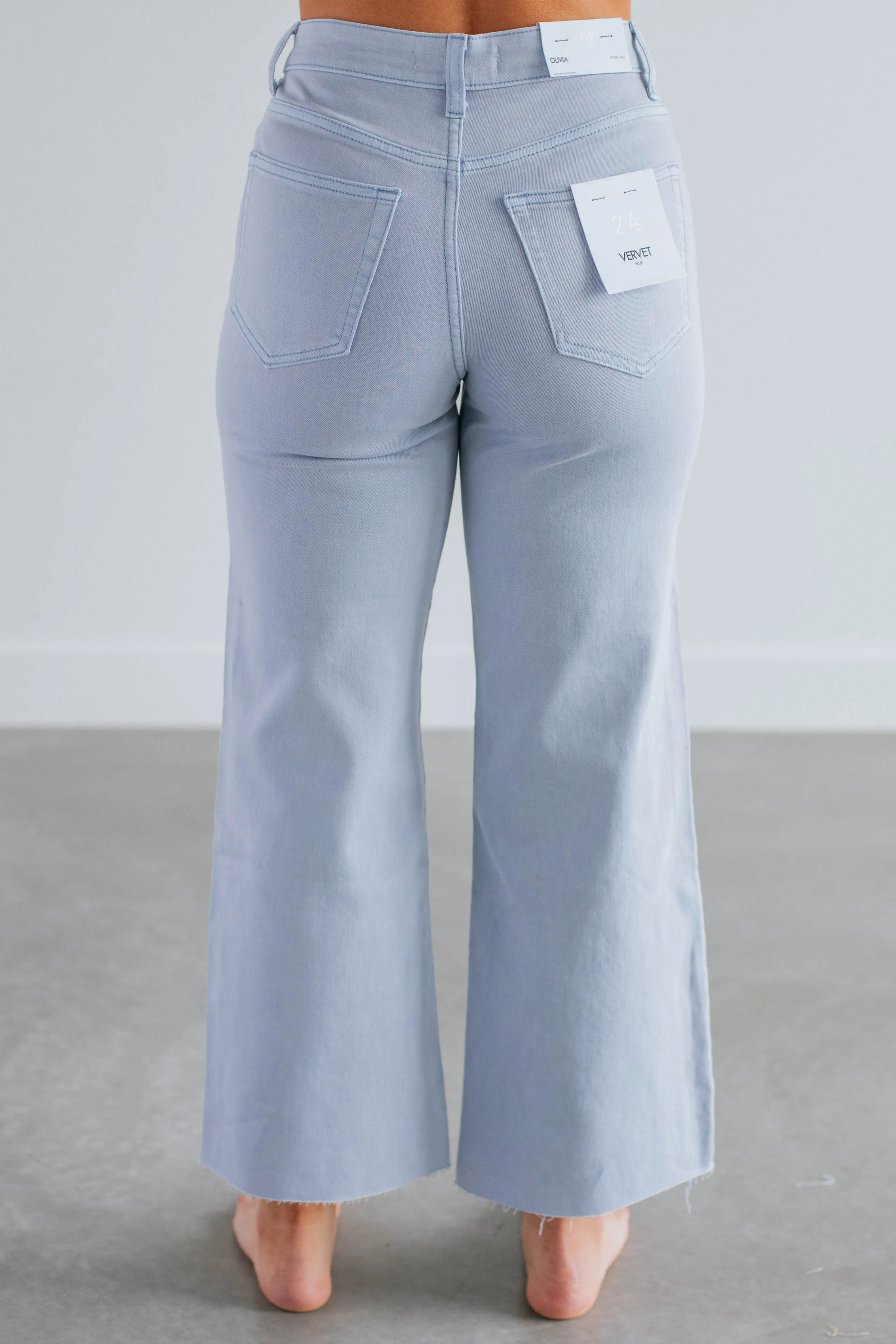 Olivia Vervet Jeans - Powder Blue,Jeans Women