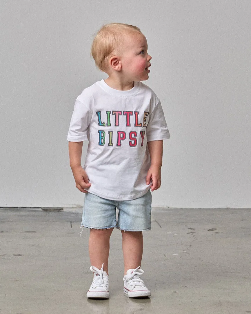 Ombre Little Bipsy Tee - White,Kids