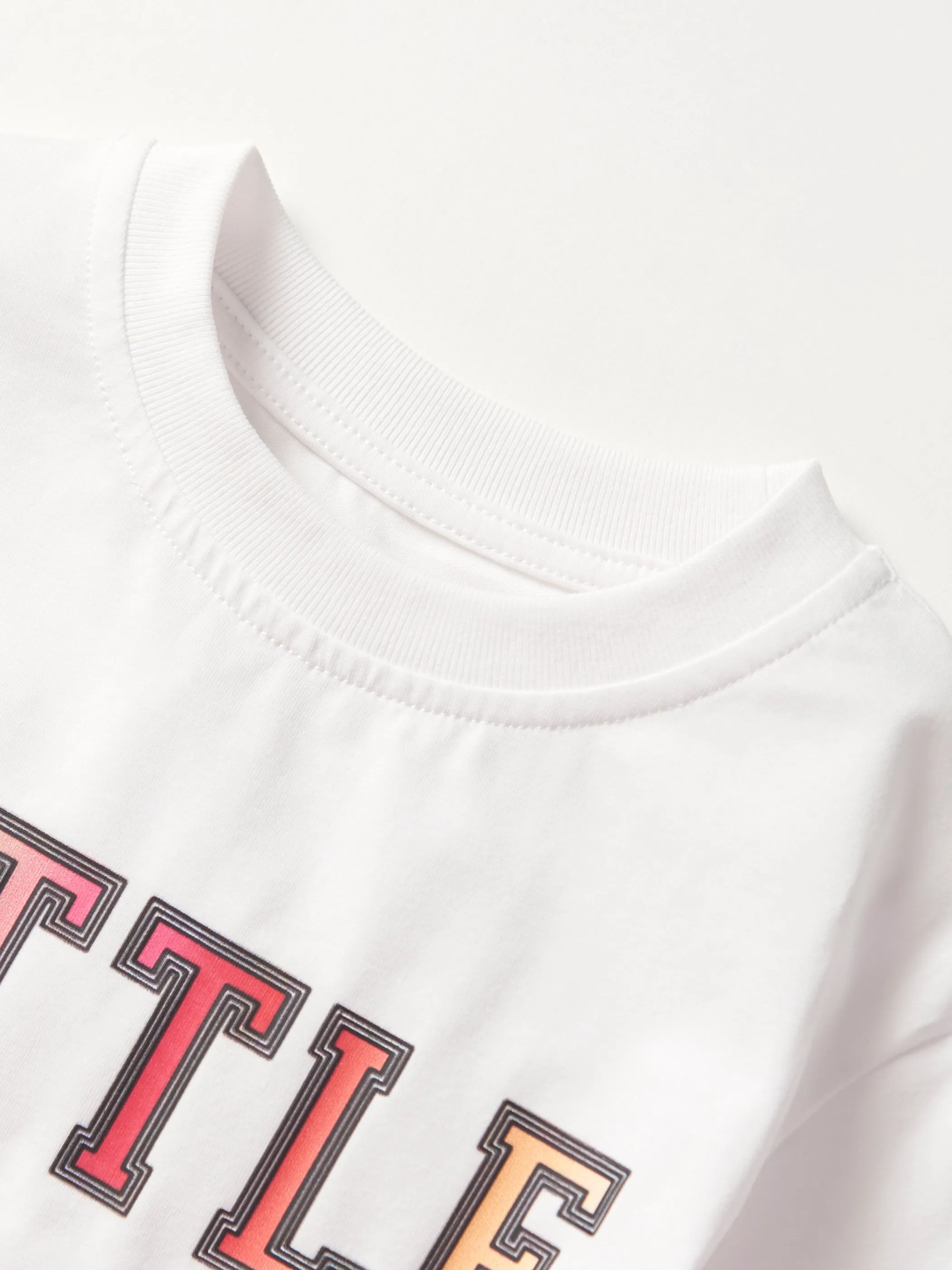 Ombre Little Bipsy Tee - White,Kids