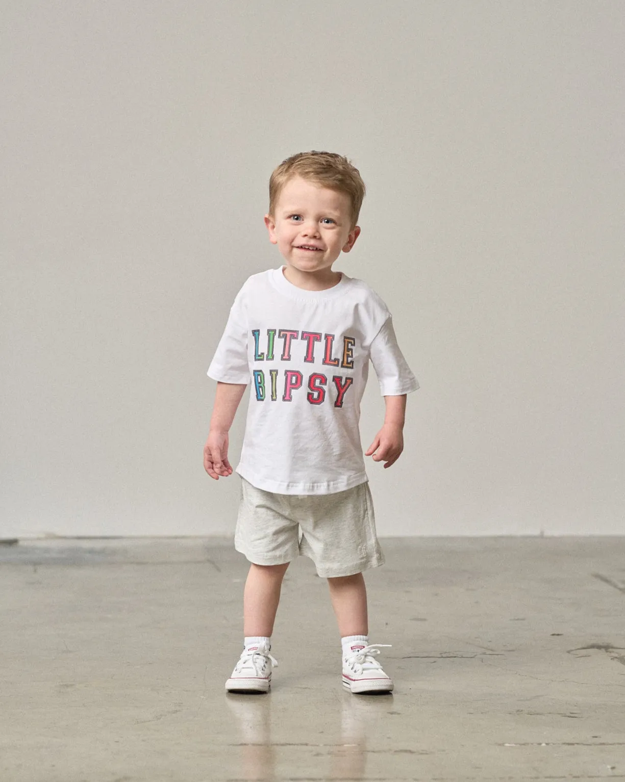 Ombre Little Bipsy Tee - White,Kids