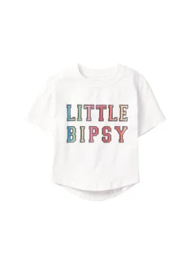 Ombre Little Bipsy Tee - White,Kids
