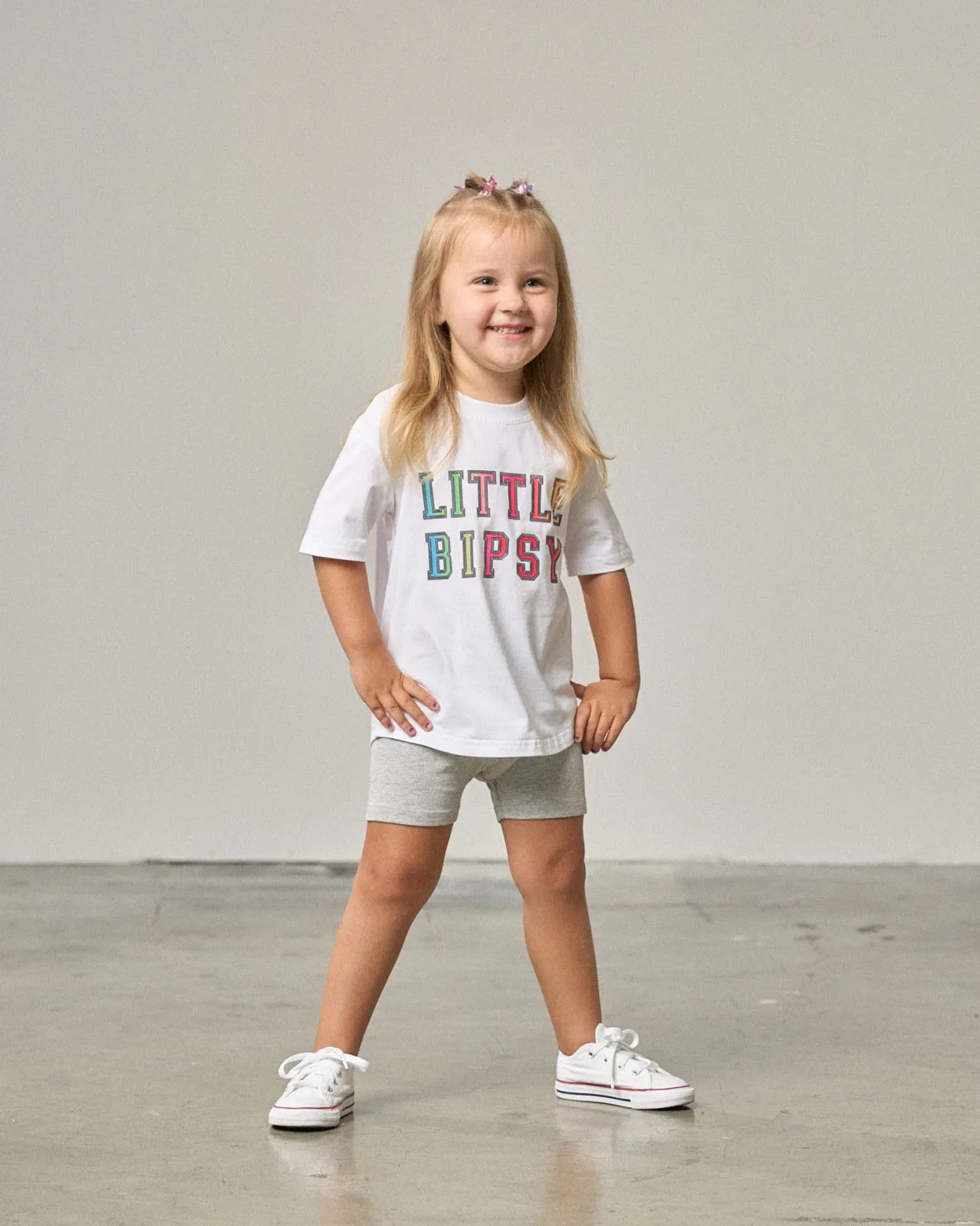 Ombre Little Bipsy Tee - White,Kids