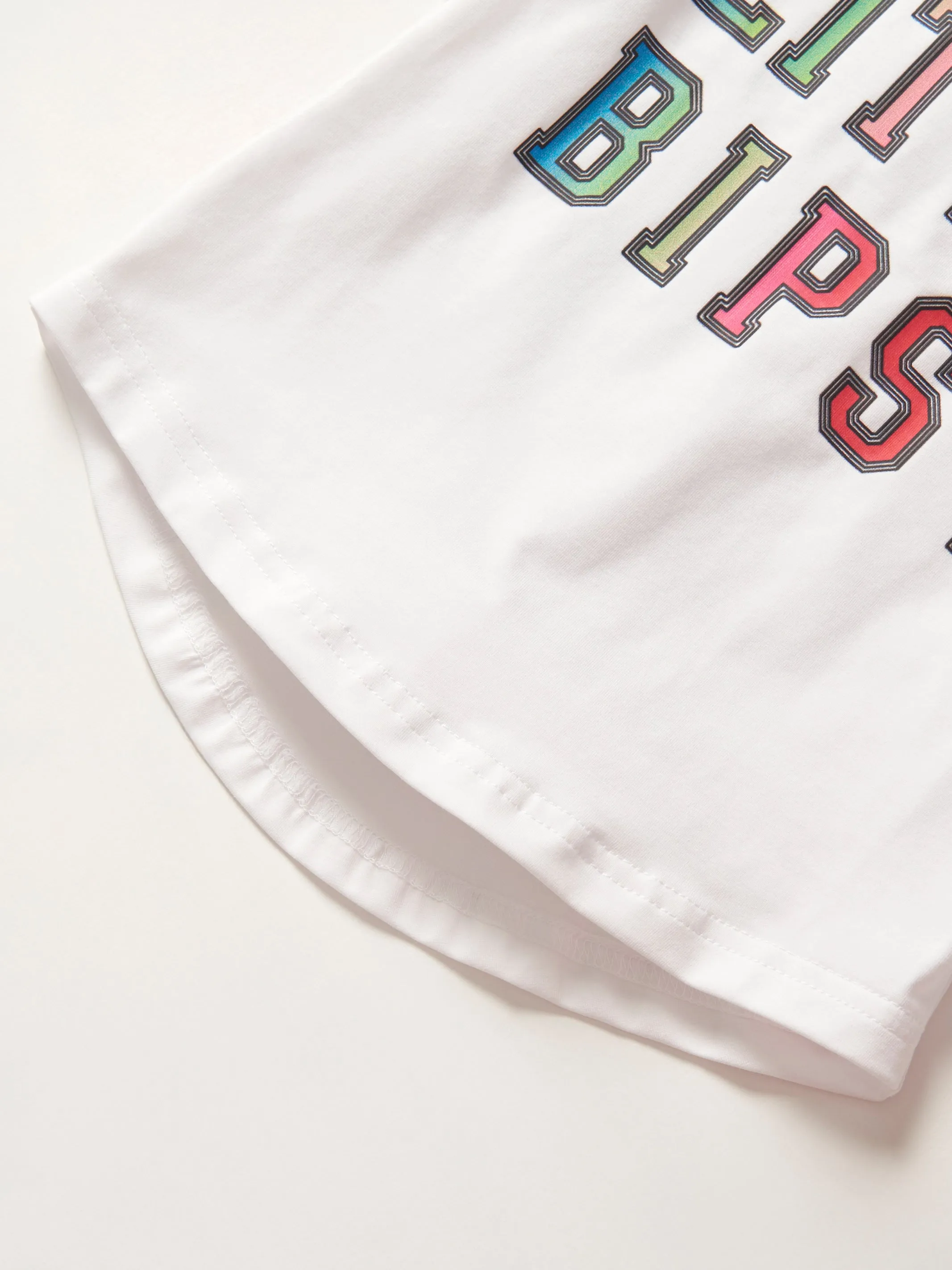 Ombre Little Bipsy Tee - White,Kids