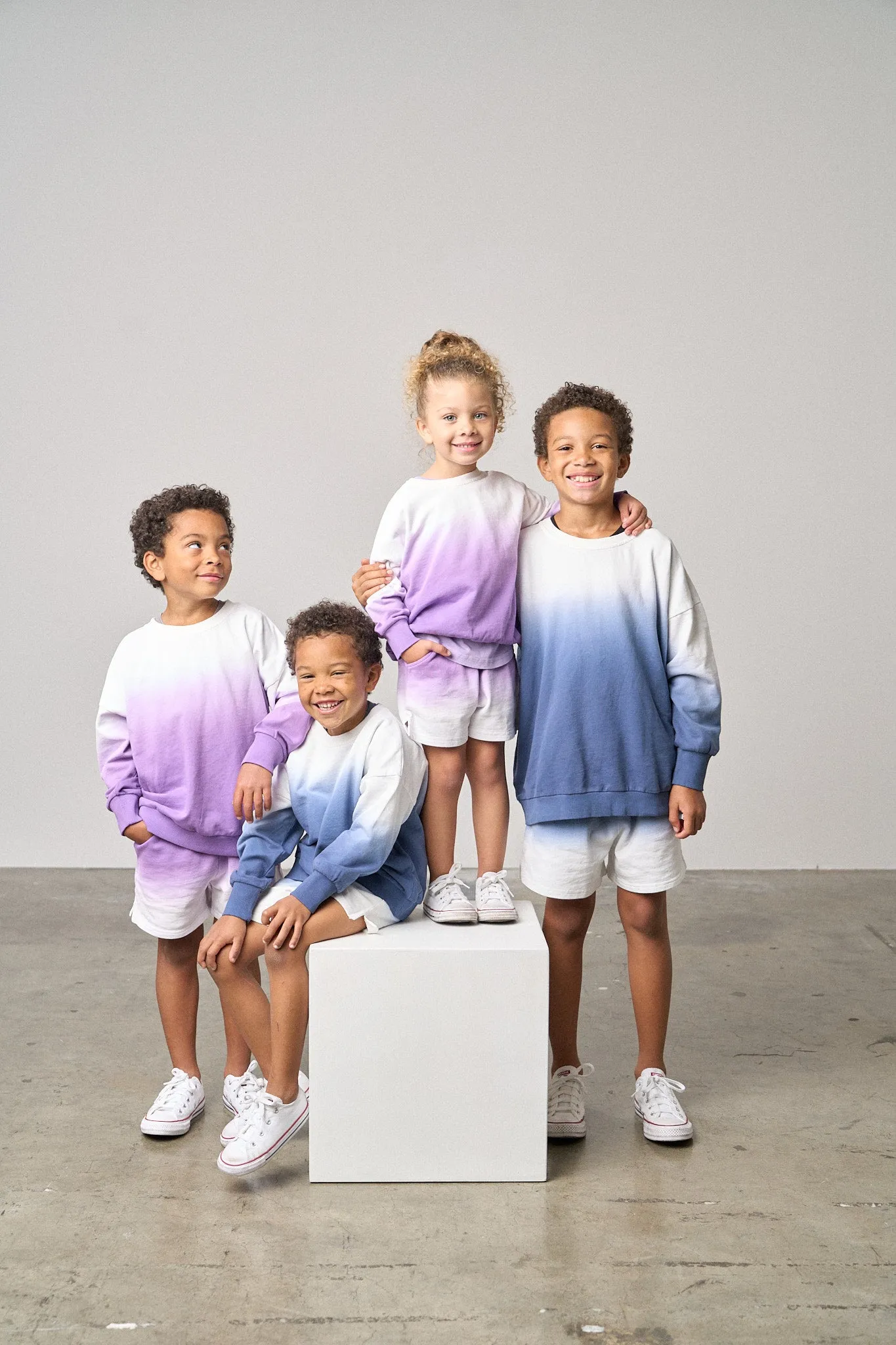 Ombre Sweatshort - Blue,Kids