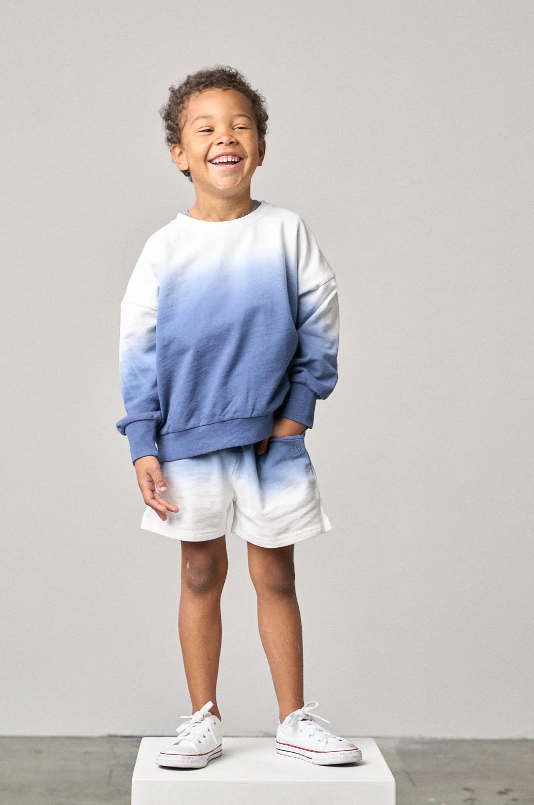 Ombre Sweatshort - Blue,Kids