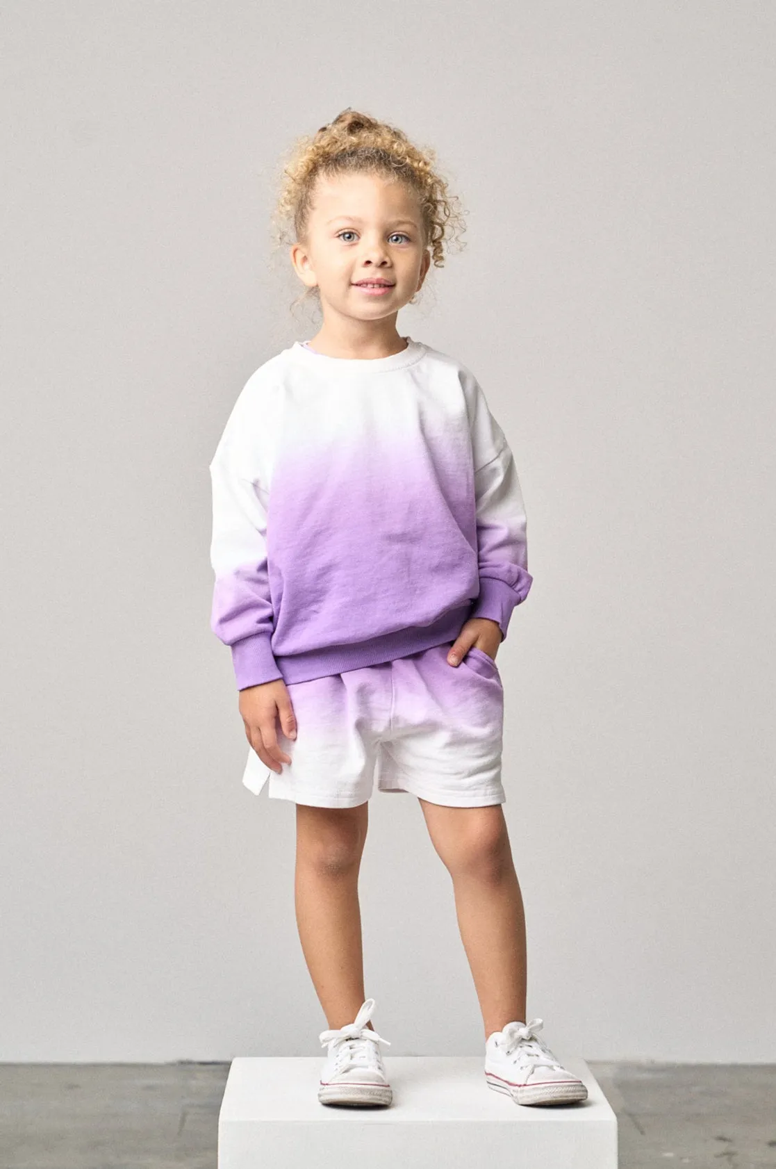Ombre Sweatshort - Purple,Kids