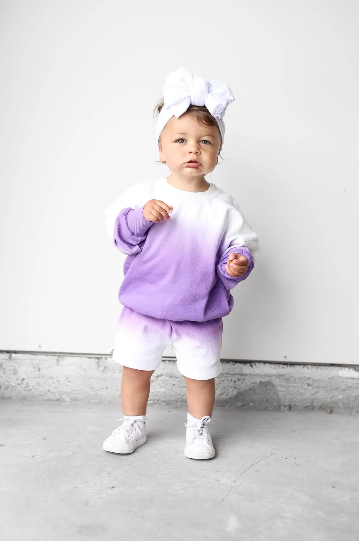 Ombre Sweatshort - Purple,Kids
