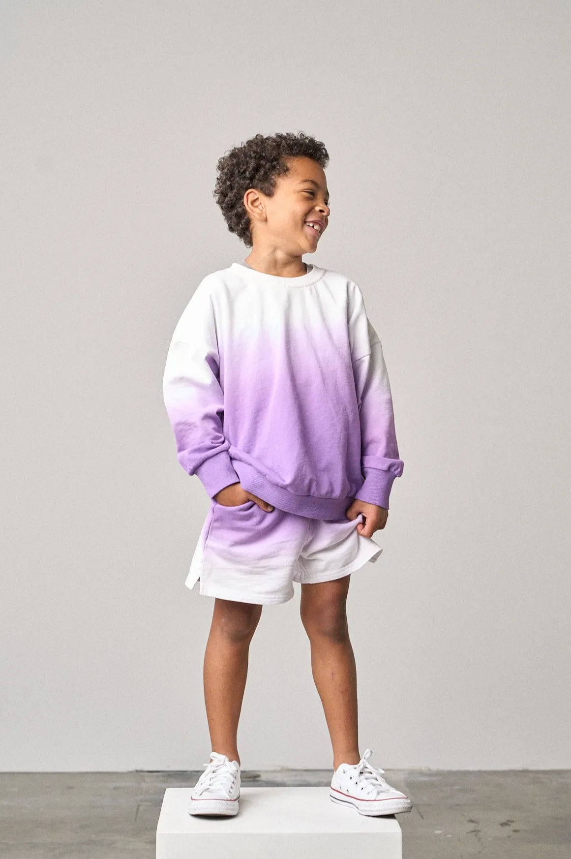 Ombre Sweatshort - Purple,Kids